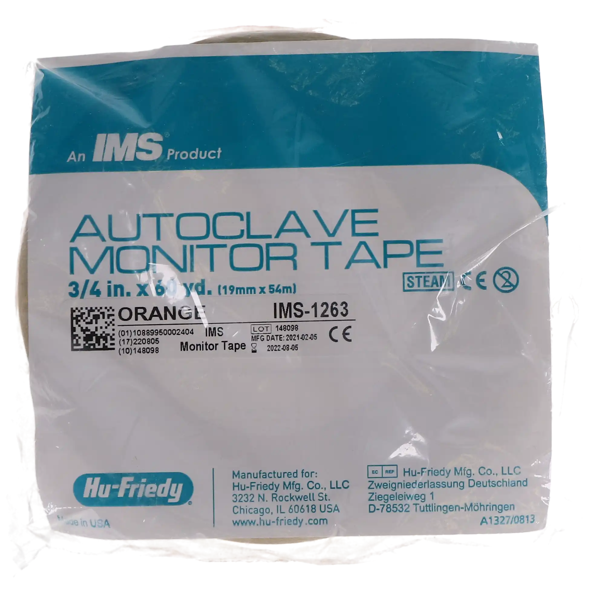 Hu-Friedy IMS Autoclave Monitor Tape, Orange, 3/4" x 60 yd, IMS-1263 thumbnail 6