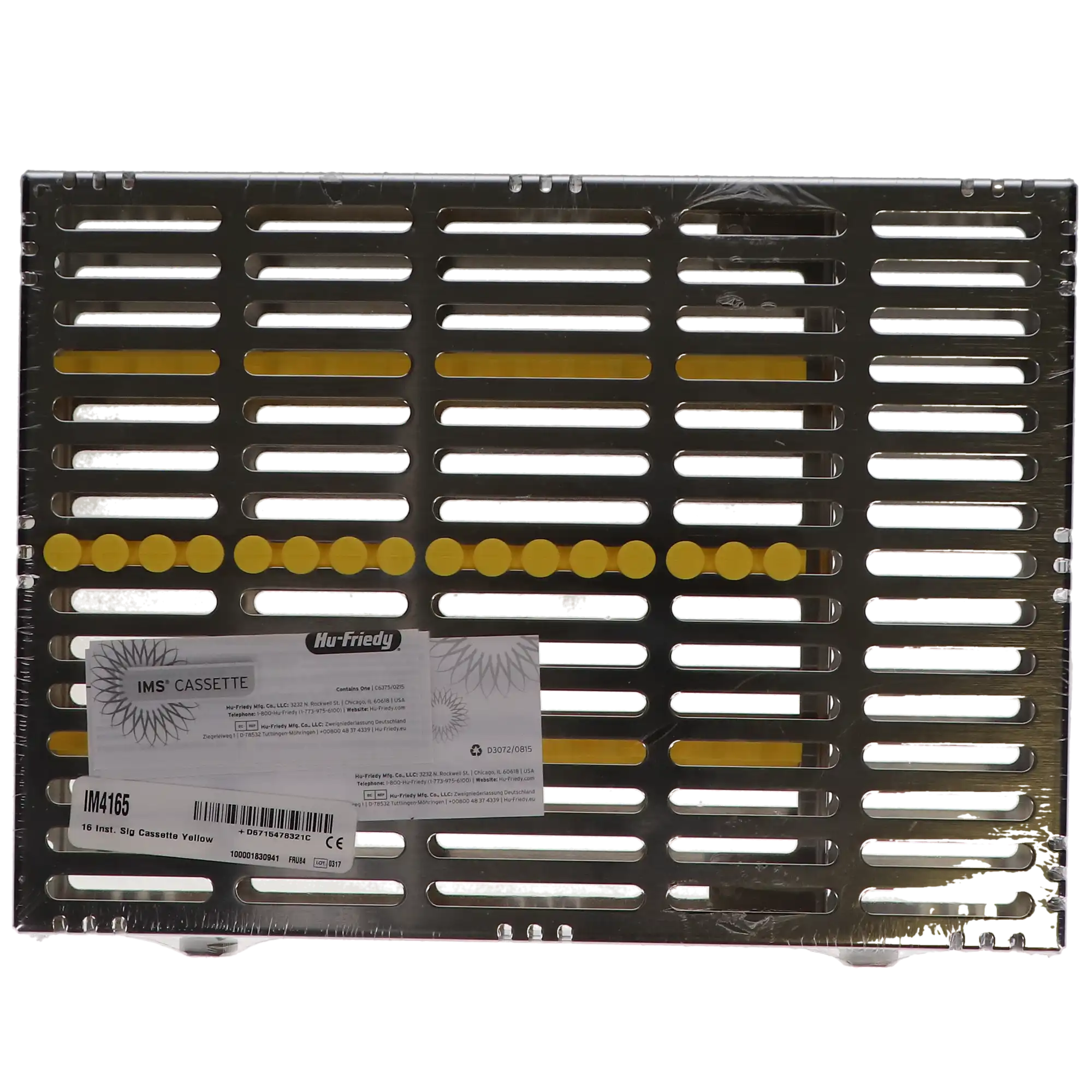 Hu-Friedy IMS Signature Series Cassette, 16-Instrument, Large, Yellow, 1/Pk, IM4165 thumbnail 6