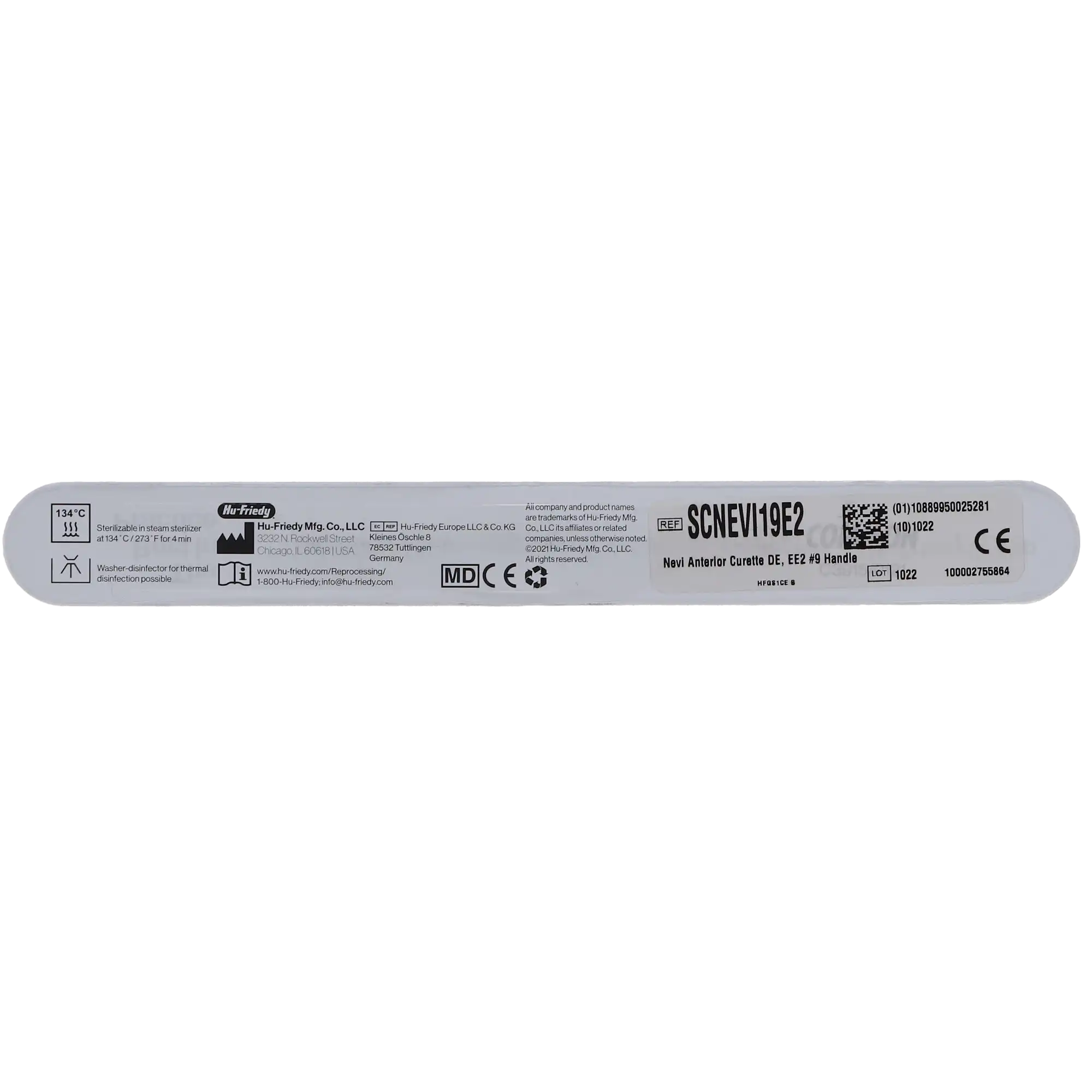Hu-Friedy Nevi 1 Anterior Sickle Scaler, Double-Ended, #9 EverEdge 2.0 Handle, SCNEVI19E2 thumbnail 4
