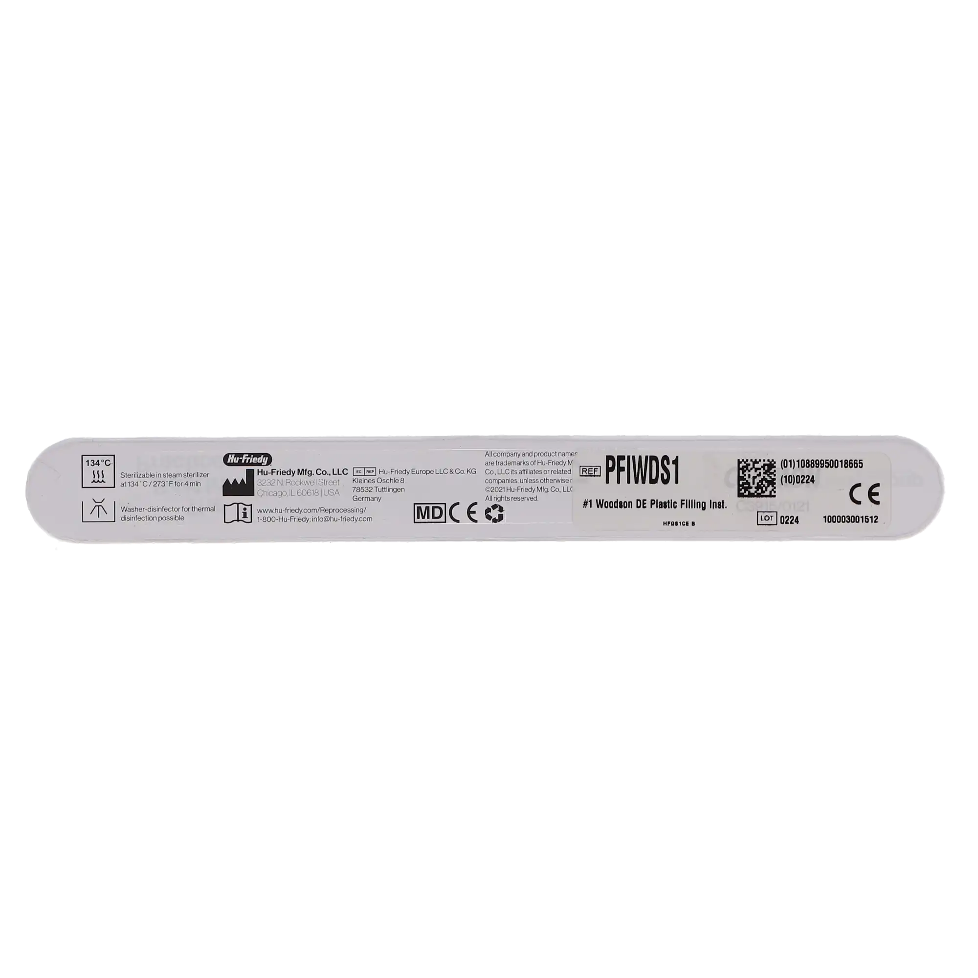 Hu-Friedy #1 Woodson Double-End Plastic Filling Instrument, #41 Round Handle, PFIWDS1 thumbnail 4