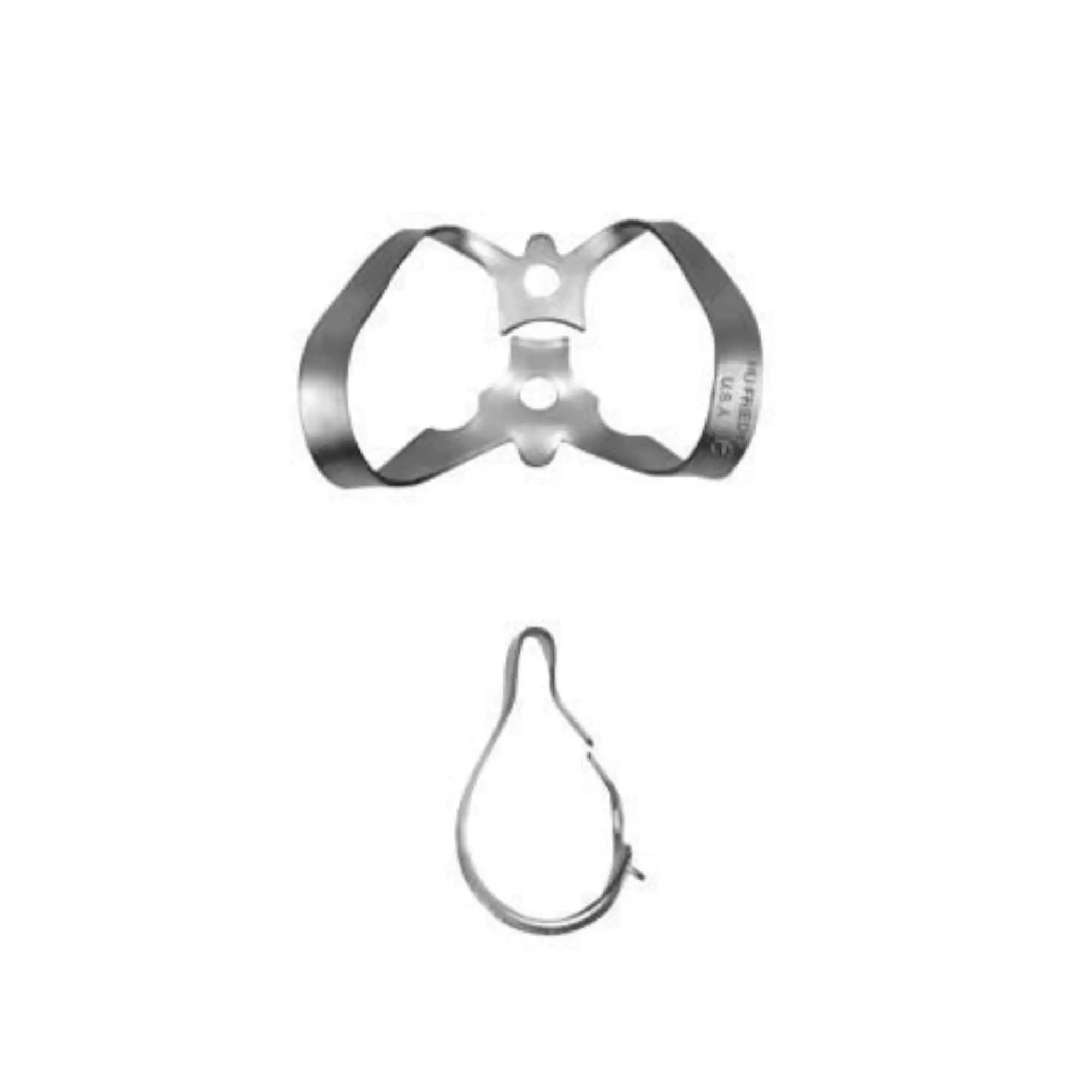 Hu-Friedy Satin Steel Rubber Dam Clamp, #6, Anterior, Winged, 1/Pk, RDCM6 thumbnail 2