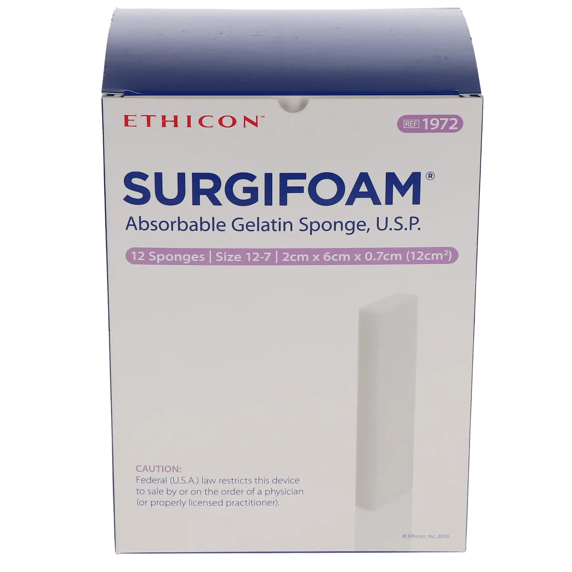 Surgifoam Absorbable Gelatin Sponge, Sterile, Porcine, 2 cm x 6 cm x 7 mm, 12/Box, 1972 thumbnail 9