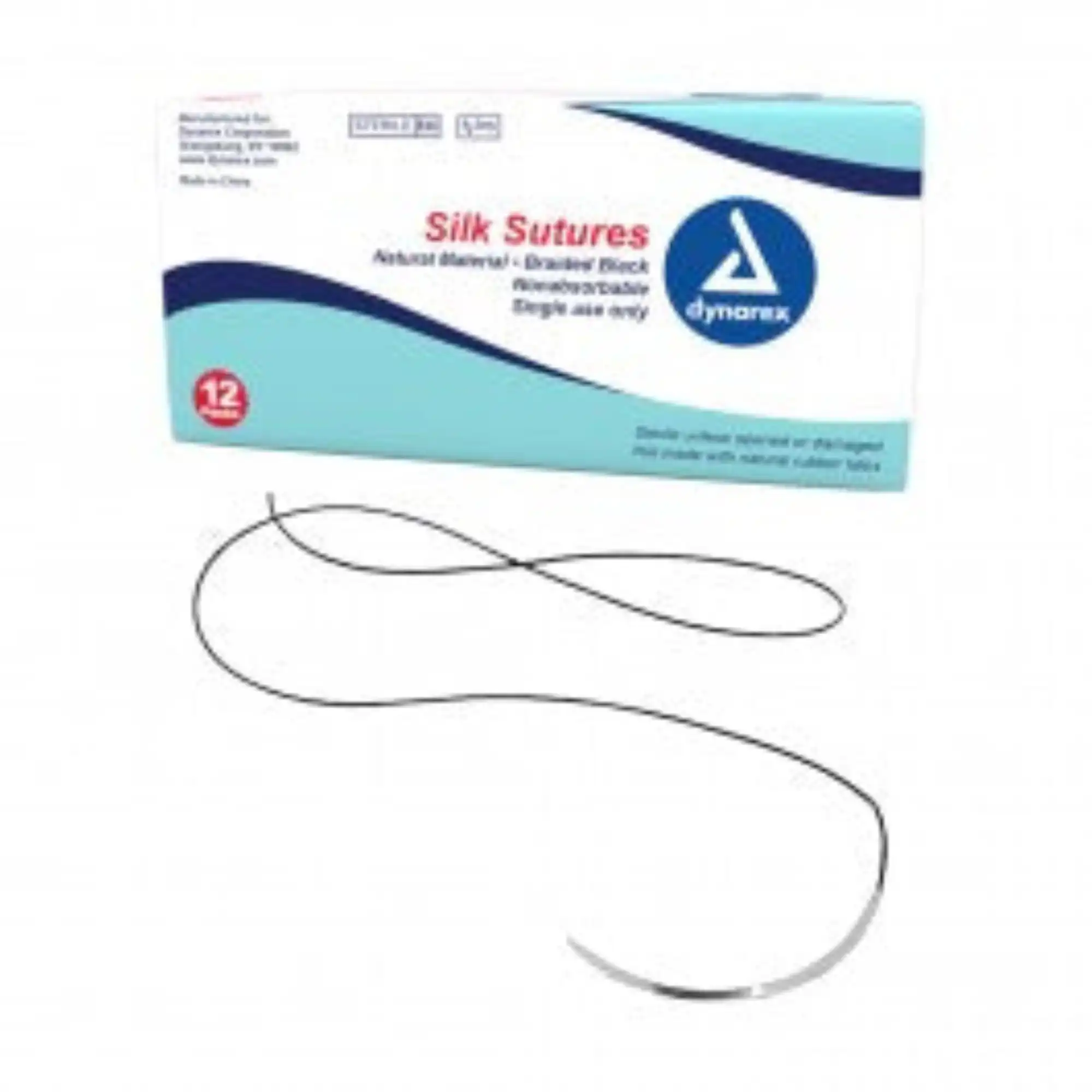 Ethicon Perma-Hand Braided Silk Non-Absorbable Sutures, 4-0, 18", Black, C-3 Reverse Cutting Needle, 3/8 Circle, 12/Box, 736G thumbnail 4