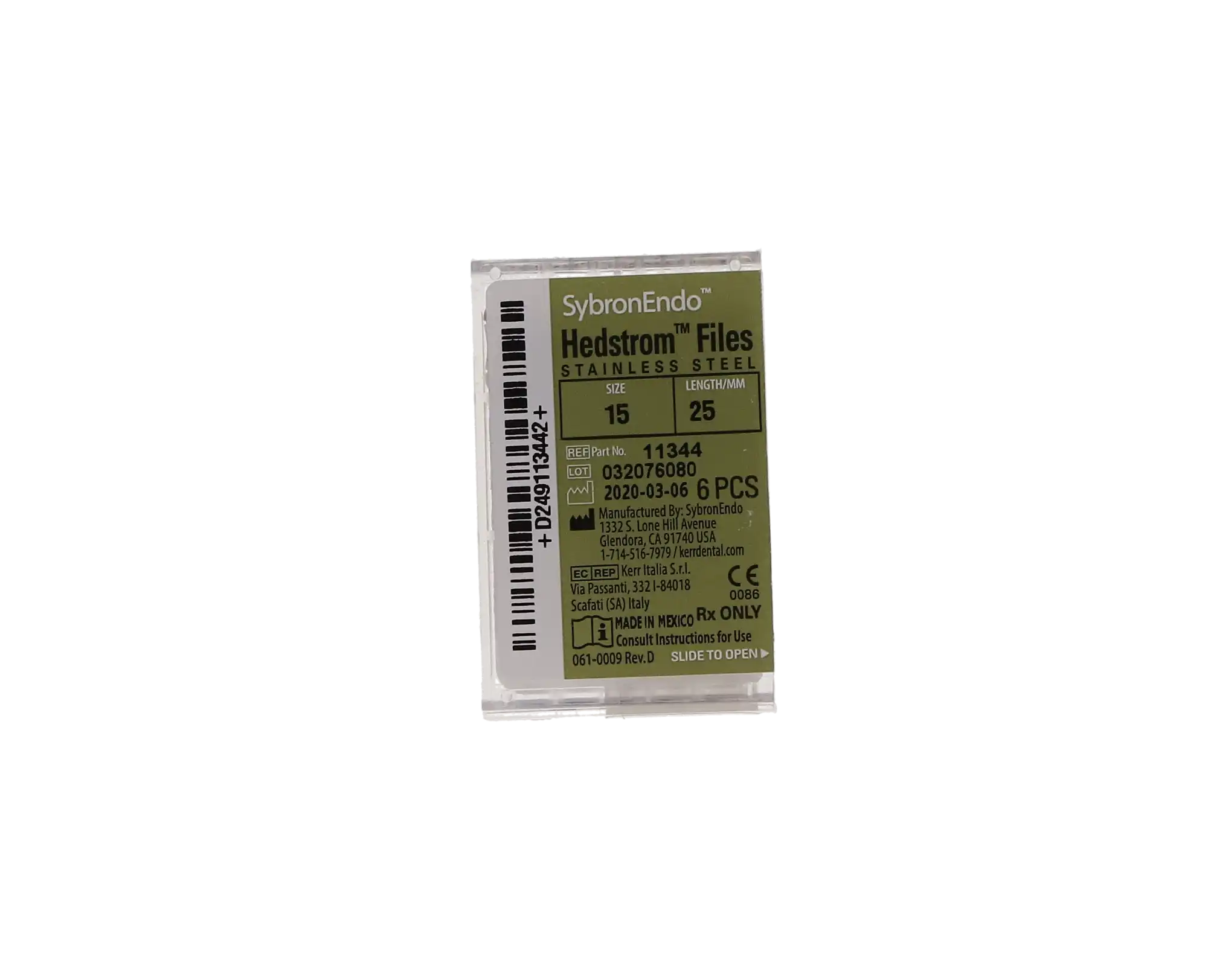 Sybron Endo Hedstrom Files, Stainless Steel, 25 mm, #15, White, 6/Pk, 11344 thumbnail 10