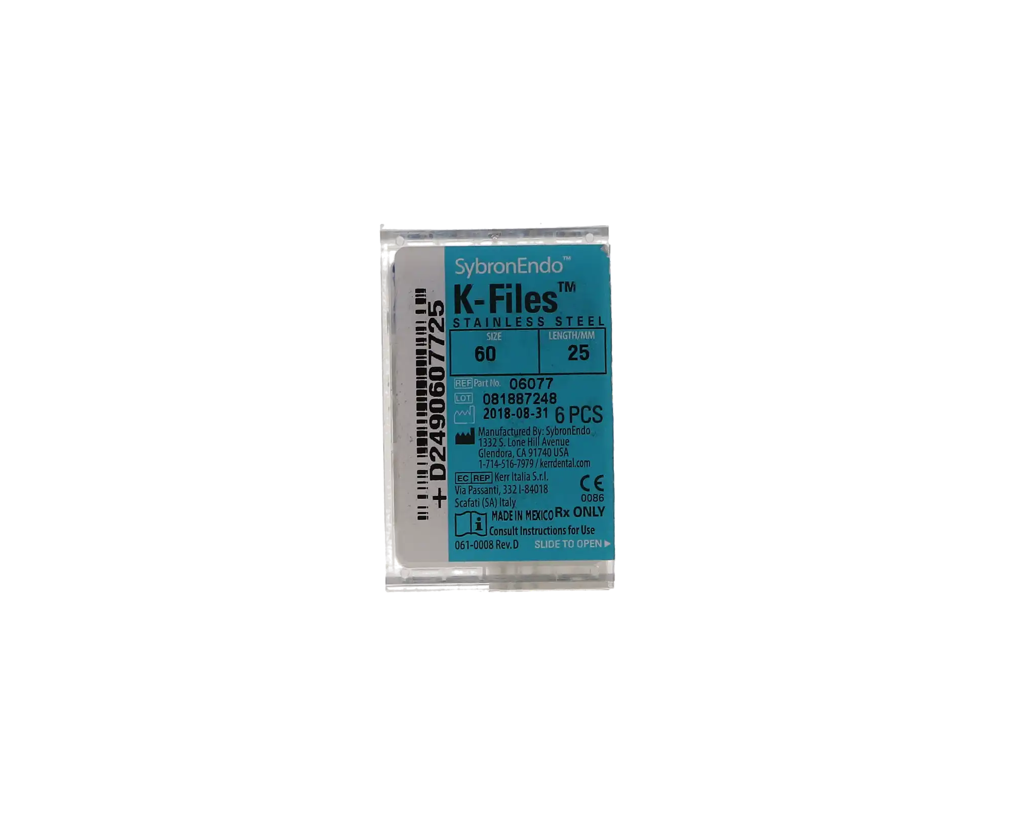 Kerr K-Files Stainless Steel #60, 25mm, Blue, 6/Pack, 06077 thumbnail 6