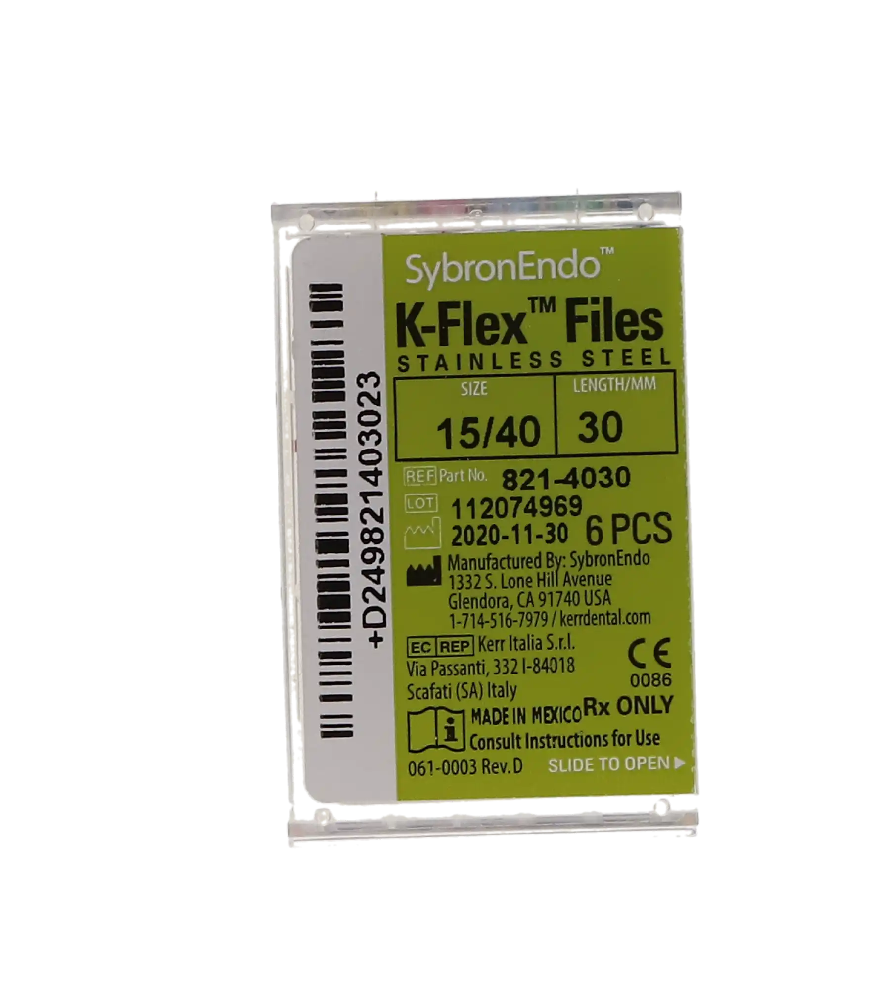 Kerr K-Flex Endodontic Files, Stainless Steel, 30mm, #15-40 Assorted, 6/Pack, 821-4030 thumbnail 6
