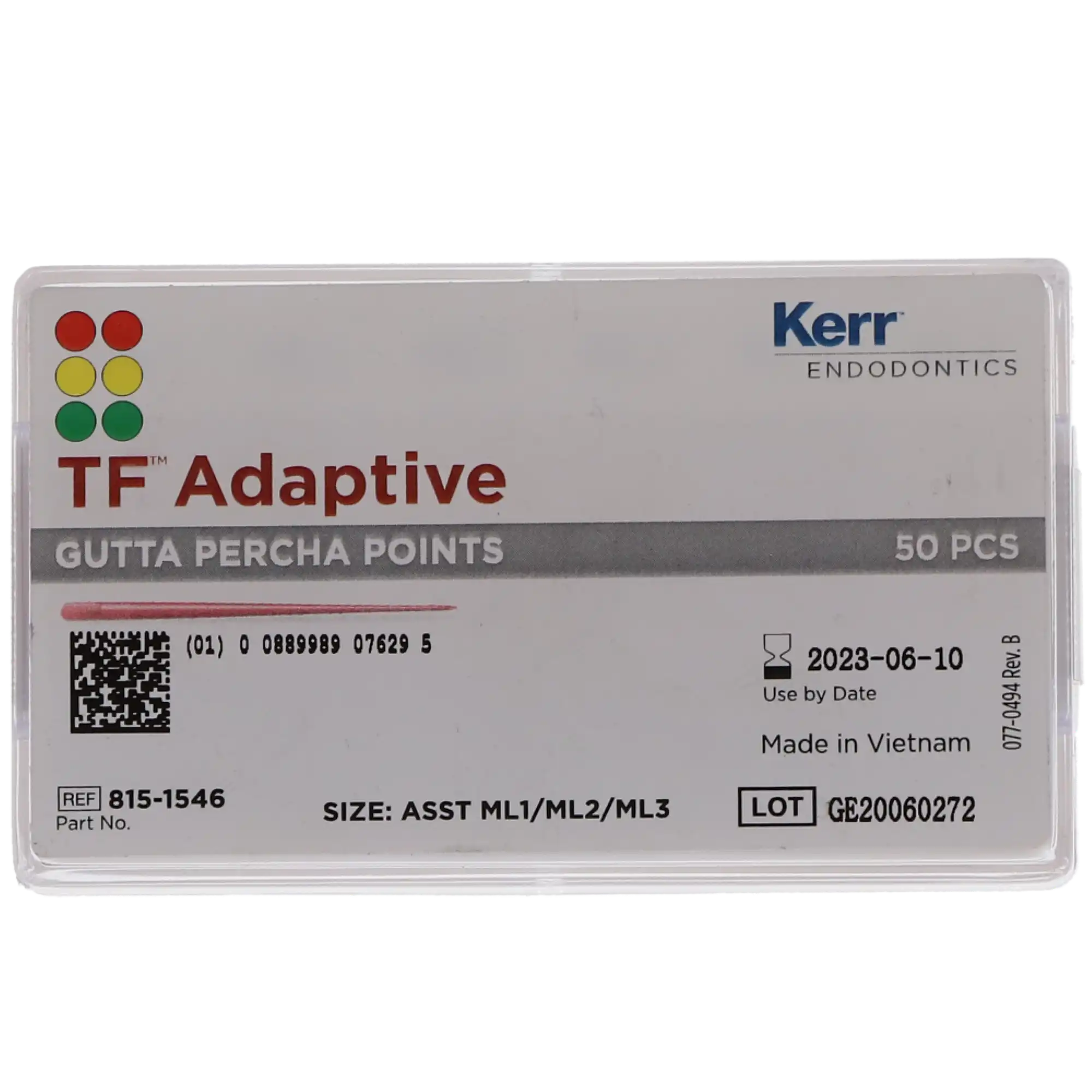 TF Adaptive Gutta Percha Points, Assorted Pack (ML1, ML2, ML3), Medium/Large, 50/Pk, 8151546 thumbnail 11
