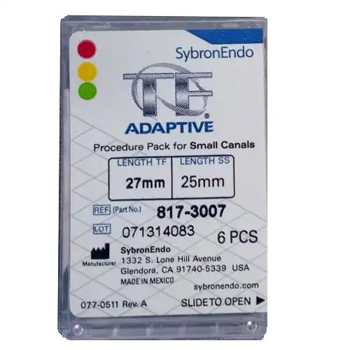 Kerr TF Adaptive Nickel-Titanium Rotary Files, Small Assorted Procedure Pack, 27 mm, 6/Pk, 817-3007 thumbnail 8