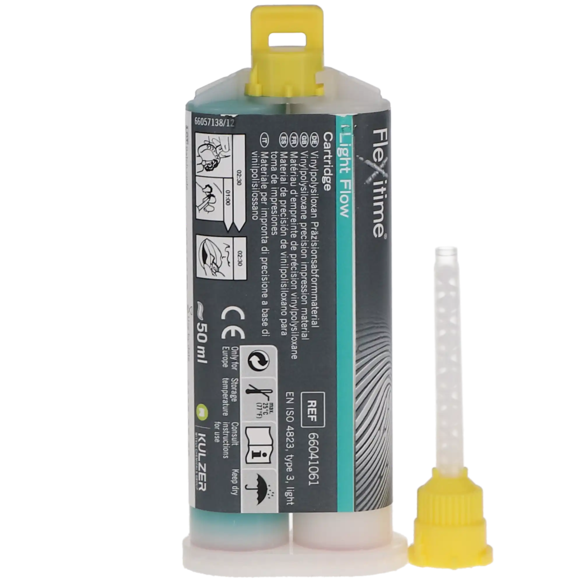 Flexitime VPS Precision Impression Material, Cartridge Refill Pack, Light Flow, 50 ml, 2/Pk, 66041061 thumbnail 5