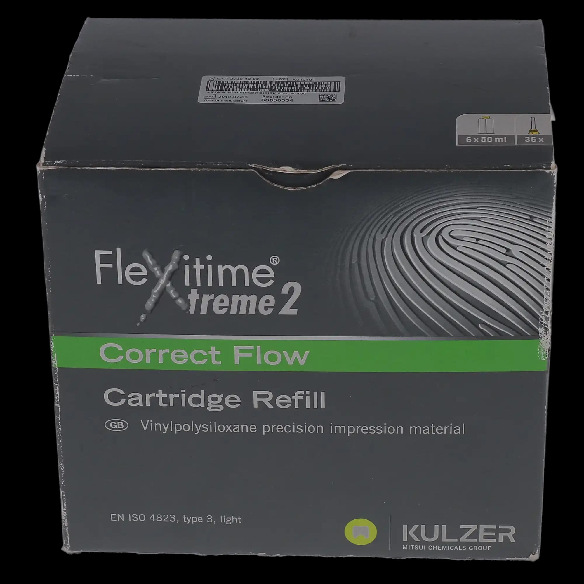 Flexitime Xtreme 2 Correct Flow VPS Impression Material Refill, 6 x 50 mL Cartridges, 18 Mixing Tips, 66050334 thumbnail 5