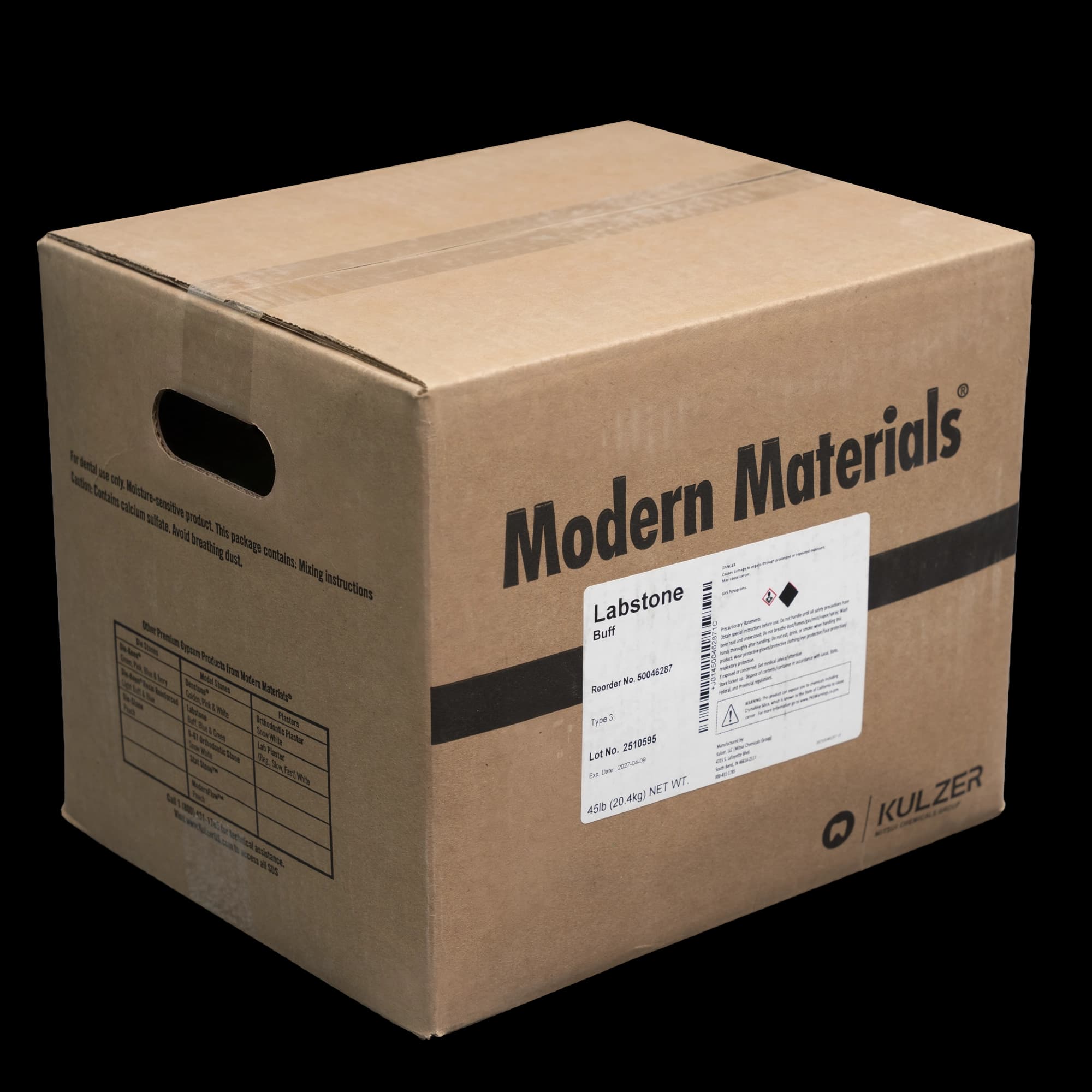 Kulzer Modern Materials Labstone Type III All-Purpose Model Stone, Buff, 45 lb Carton, 50046287 thumbnail 4