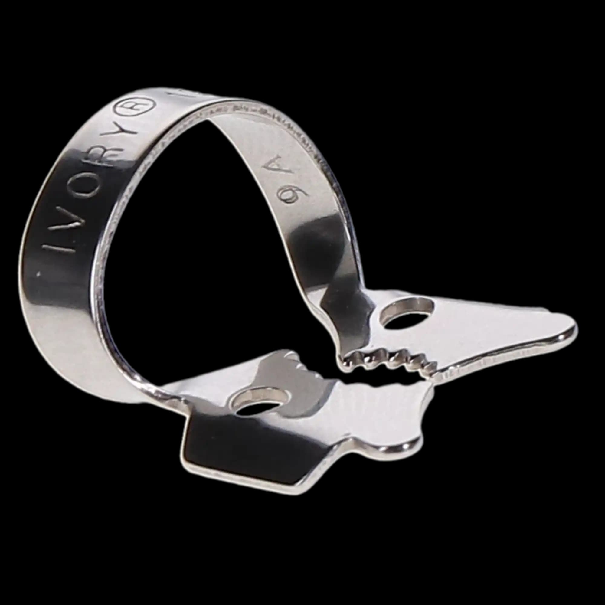 Ivory Stainless-Steel Rubber Dam Clamp #12A, Winged, Serrated Jaws, 1/Pk, 50057348 thumbnail 3