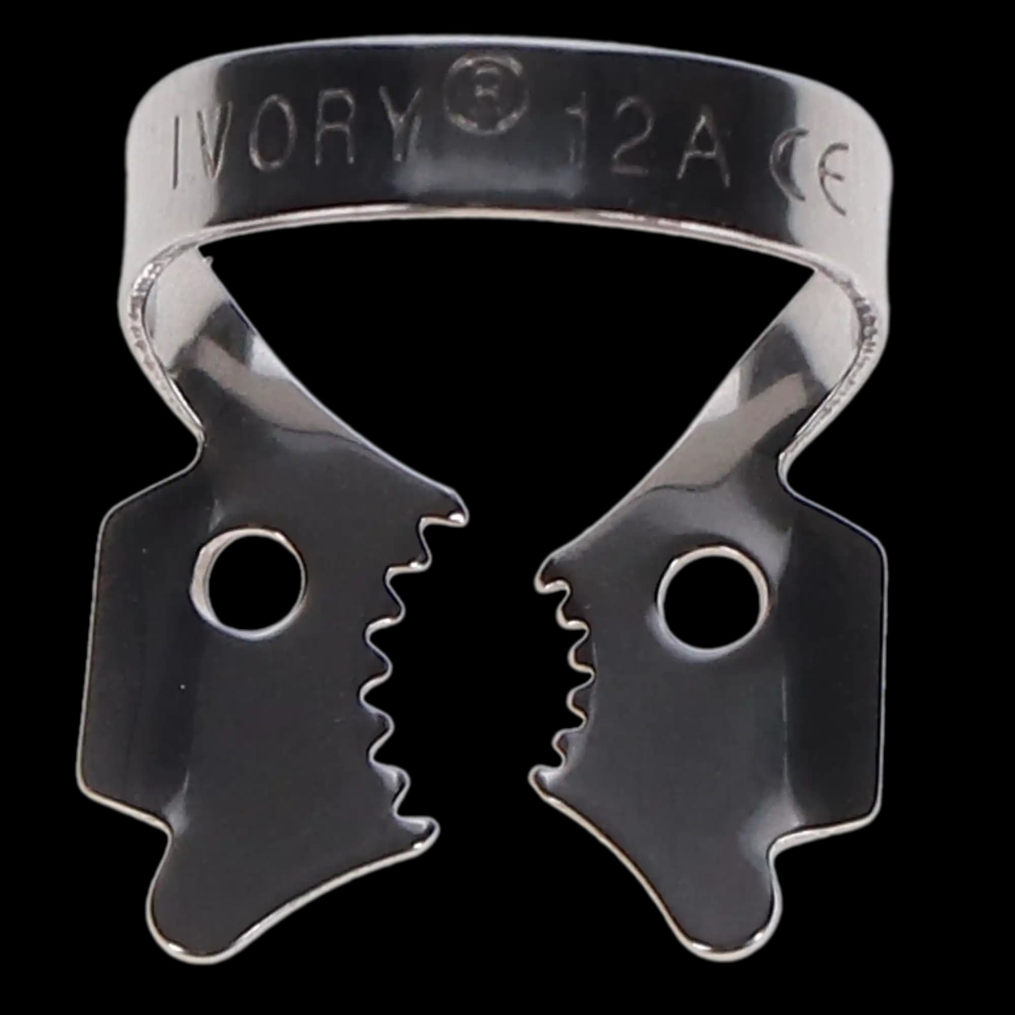 Ivory Stainless-Steel Rubber Dam Clamp #12A, Winged, Serrated Jaws, 1/Pk, 50057348 thumbnail 6