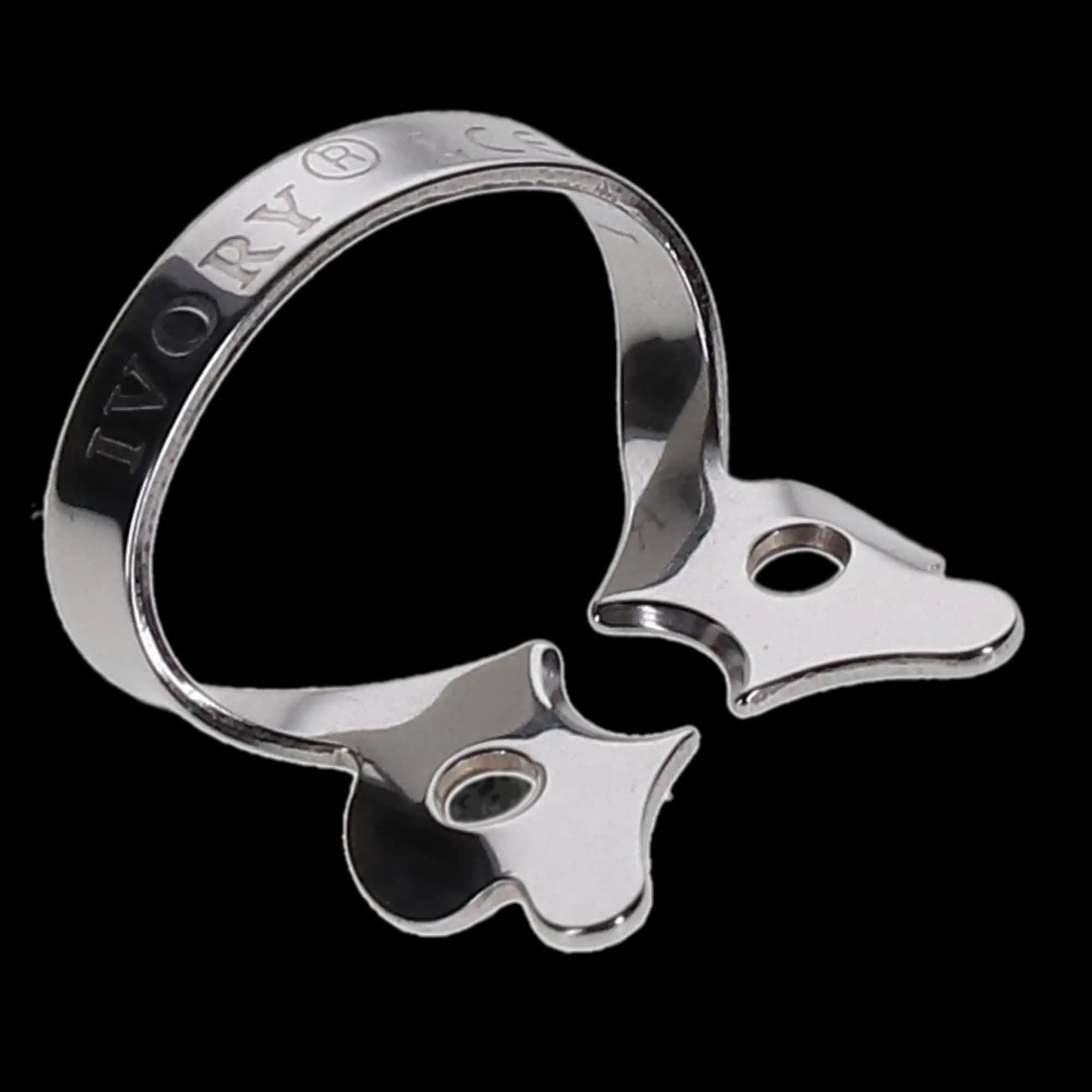 Ivory Rubber Dam Clamp #2, Winged Bicuspid, Stainless Steel, 1/Box, 50057310 thumbnail 3