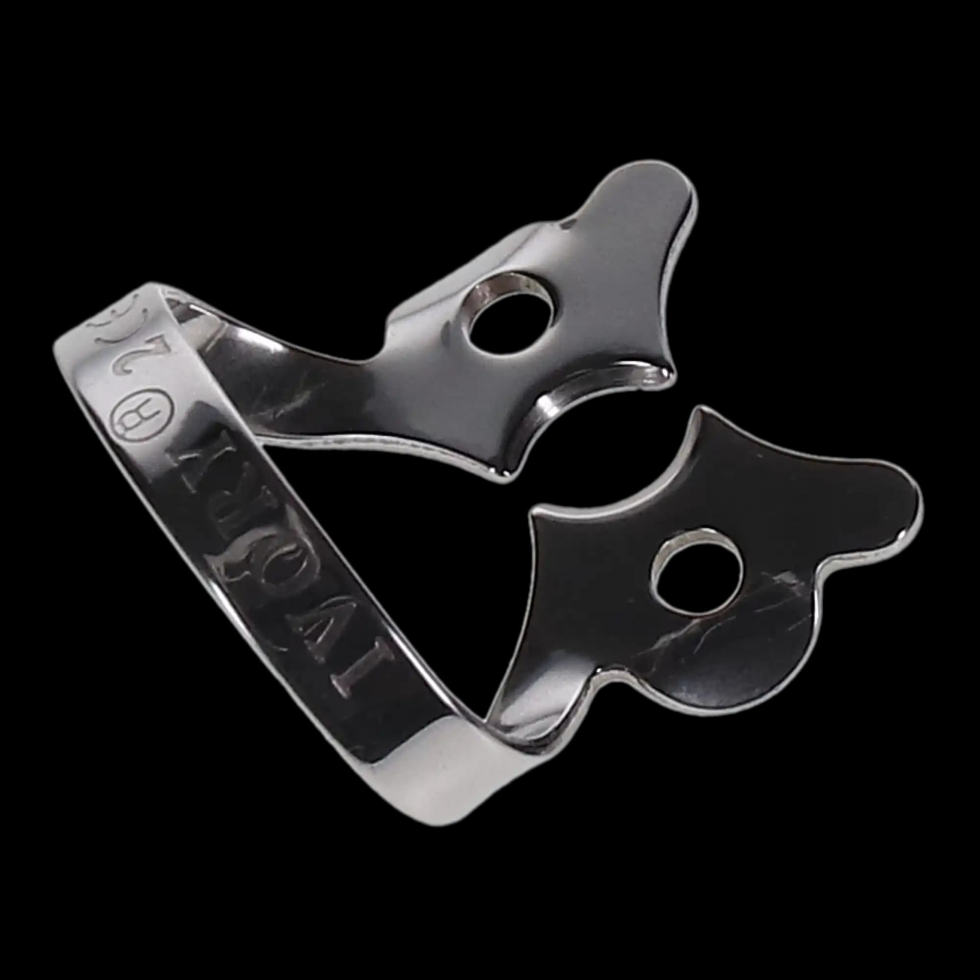 Ivory Rubber Dam Clamp #2, Winged Bicuspid, Stainless Steel, 1/Box, 50057310 thumbnail 4
