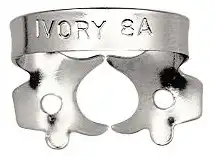 Ivory Rubber Dam Clamp #8A, Winged, Stainless Steel, for Molars, 1 Each, 50057336 thumbnail 2
