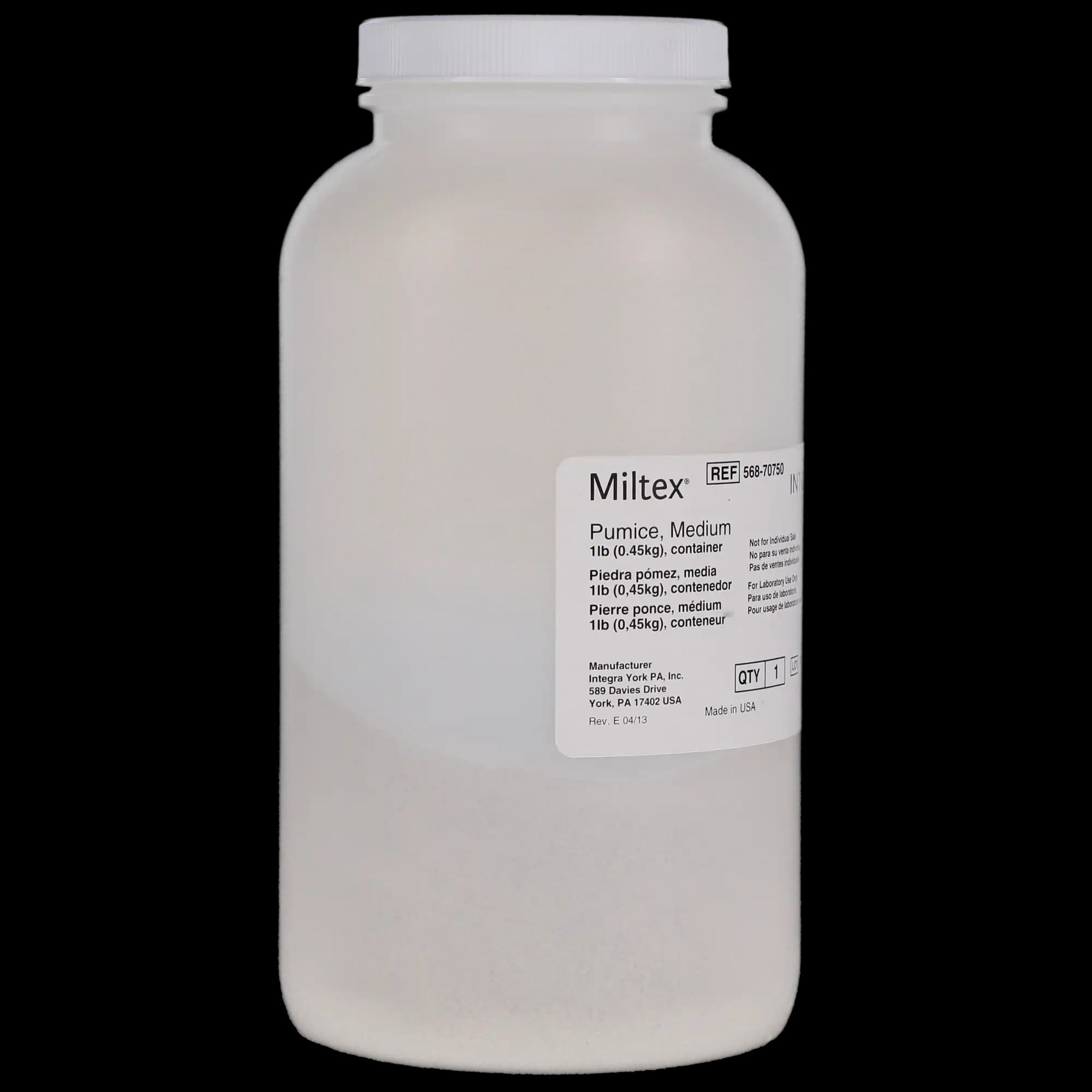 Miltex Dental Pumice, Medium Grit, 1 lb Jar, 70750 thumbnail 2