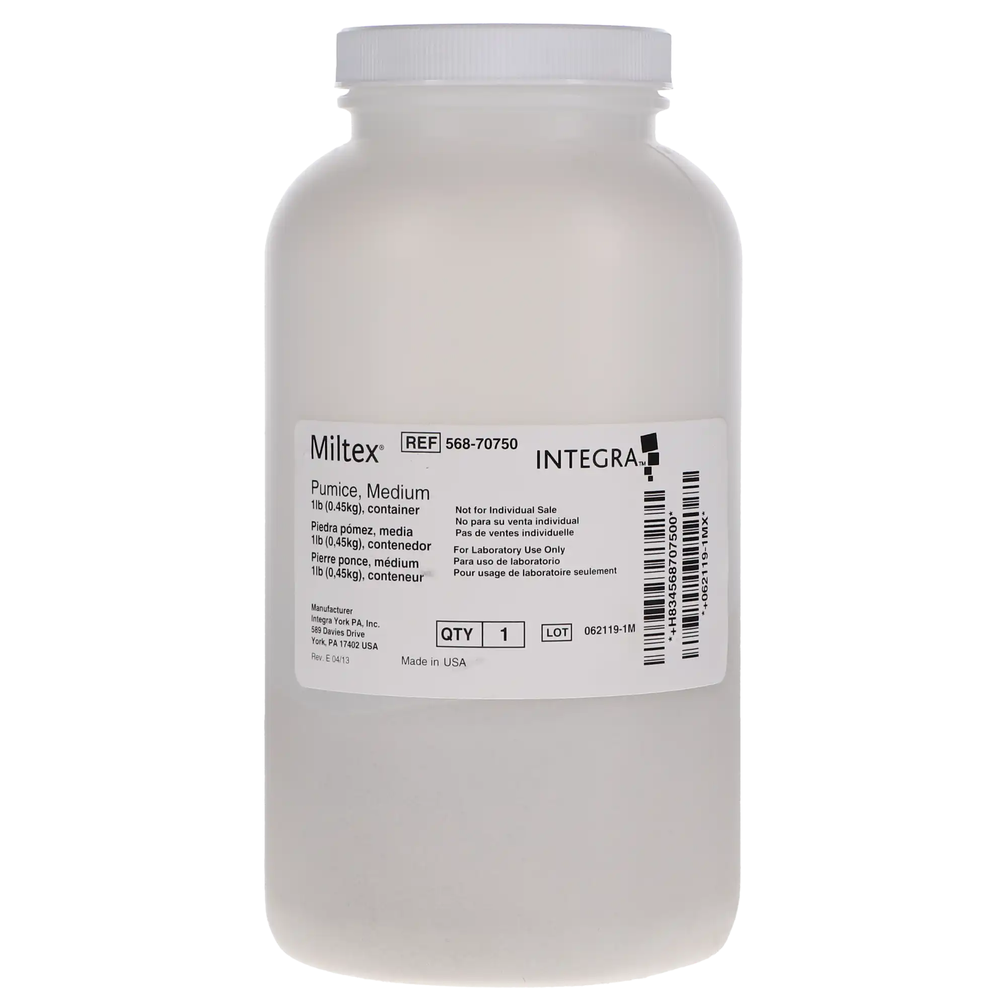 Miltex Dental Pumice, Medium Grit, 1 lb Jar, 70750 thumbnail 5