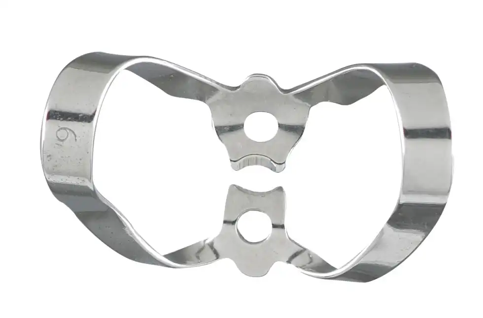 Miltex Rubber Dam Clamp #9, Wingless, Anterior, Stainless Steel, 1/Pk thumbnail 2