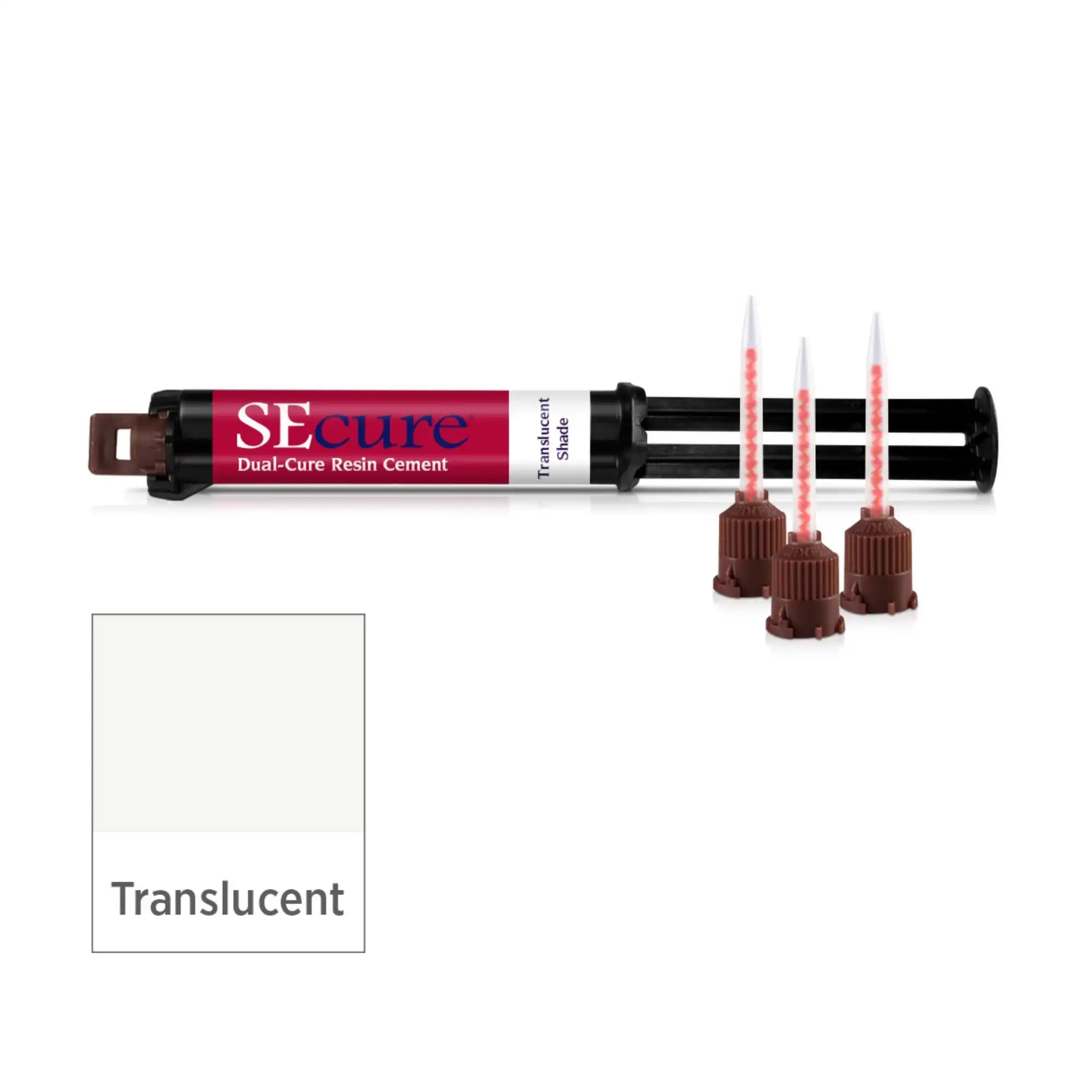 Parkell SEcure Dual-Cure Resin Cement, Translucent, 9g Syringe Refill with 10 Mixing Tips, S272 thumbnail 5