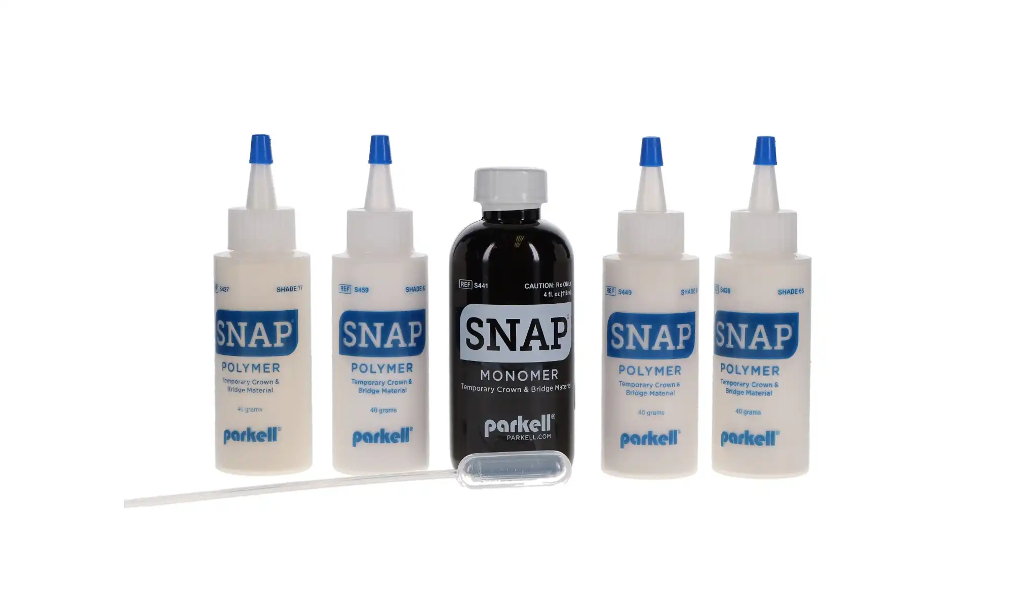 Parkell SNAP Self-Cure Temporary Crown & Bridge Resin Intro Kit, 4 Powders & 1 Liquid, S424 thumbnail 9