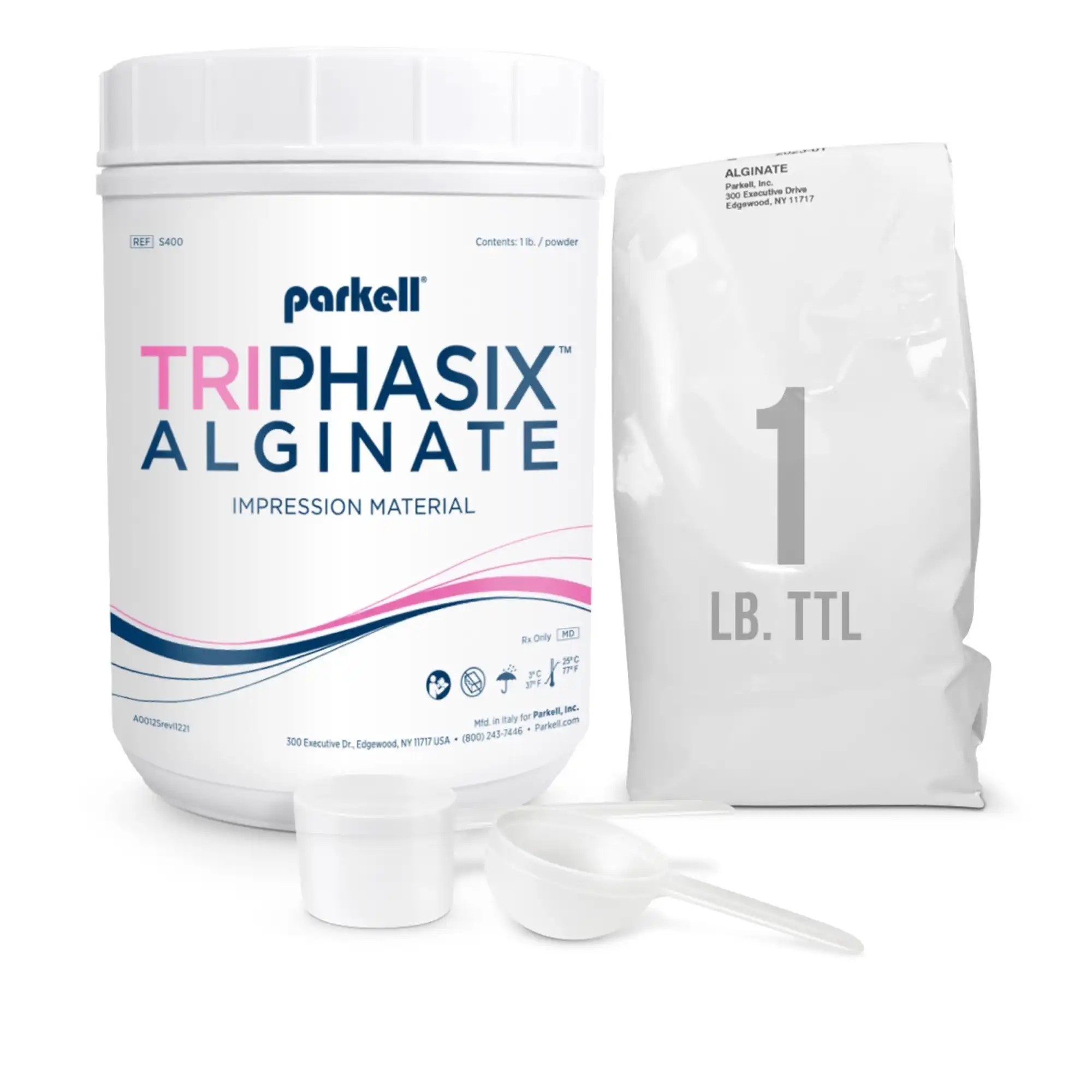 TriPhasix Chromatic Alginate Impression Material, French Vanilla, 1 lb Can with Scoop, S400 thumbnail 2