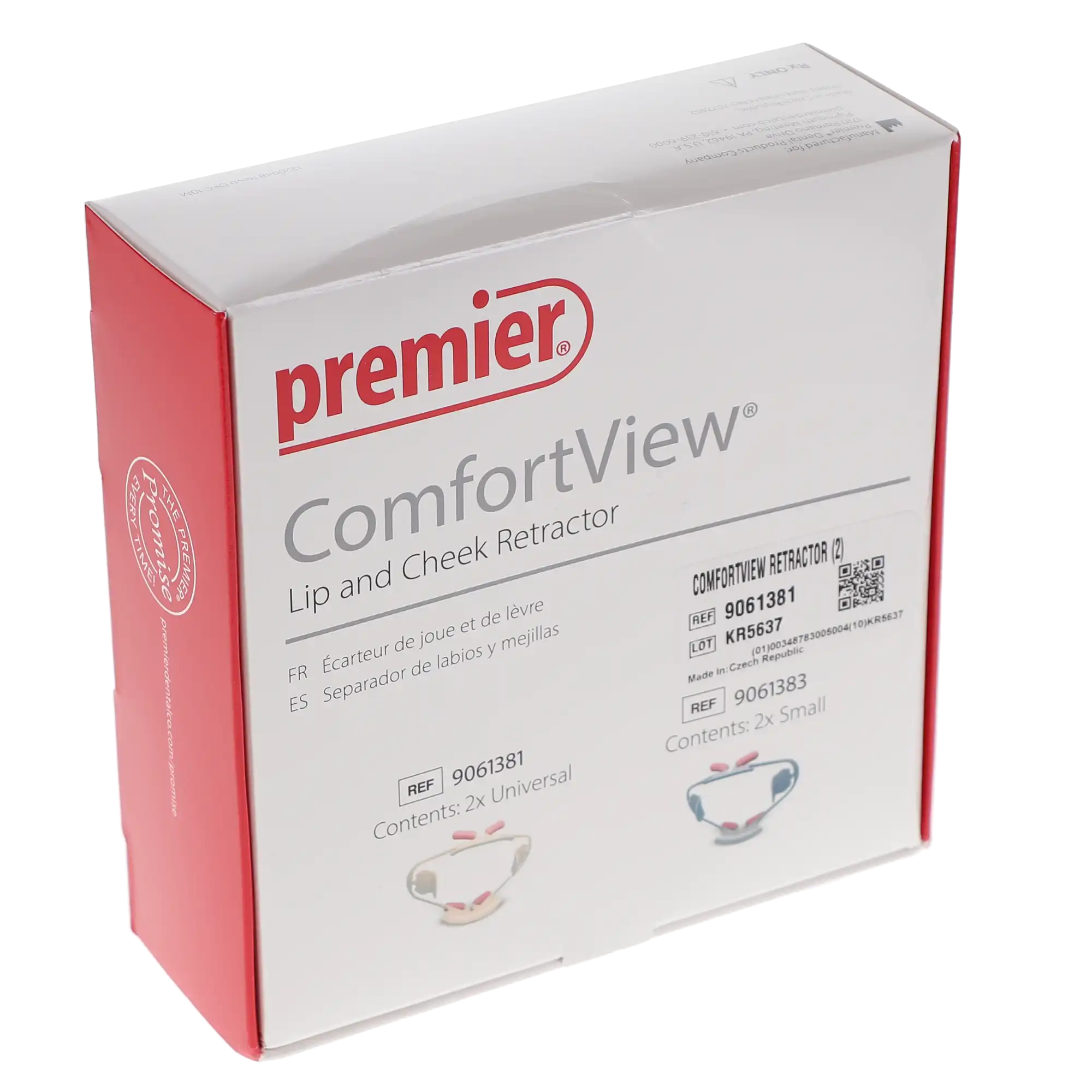 Premier ComfortView Lip & Cheek Retractor, Universal, White, 2/Box, 9061381 thumbnail 5