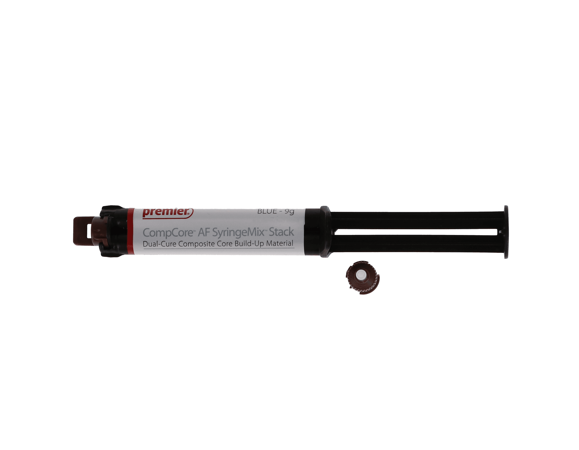 CompCore AF SyringeMix STACK Core Build-Up Material, Dual-Cure, Intro Kit, Blue, 2 x 9 g Syringes, 3001514 thumbnail 14