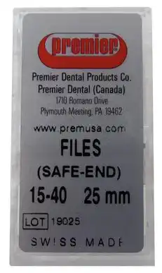 Premier K-Files, Stainless Steel, 25mm, Assorted #15-40, 6/Pk, 9053248 thumbnail 7