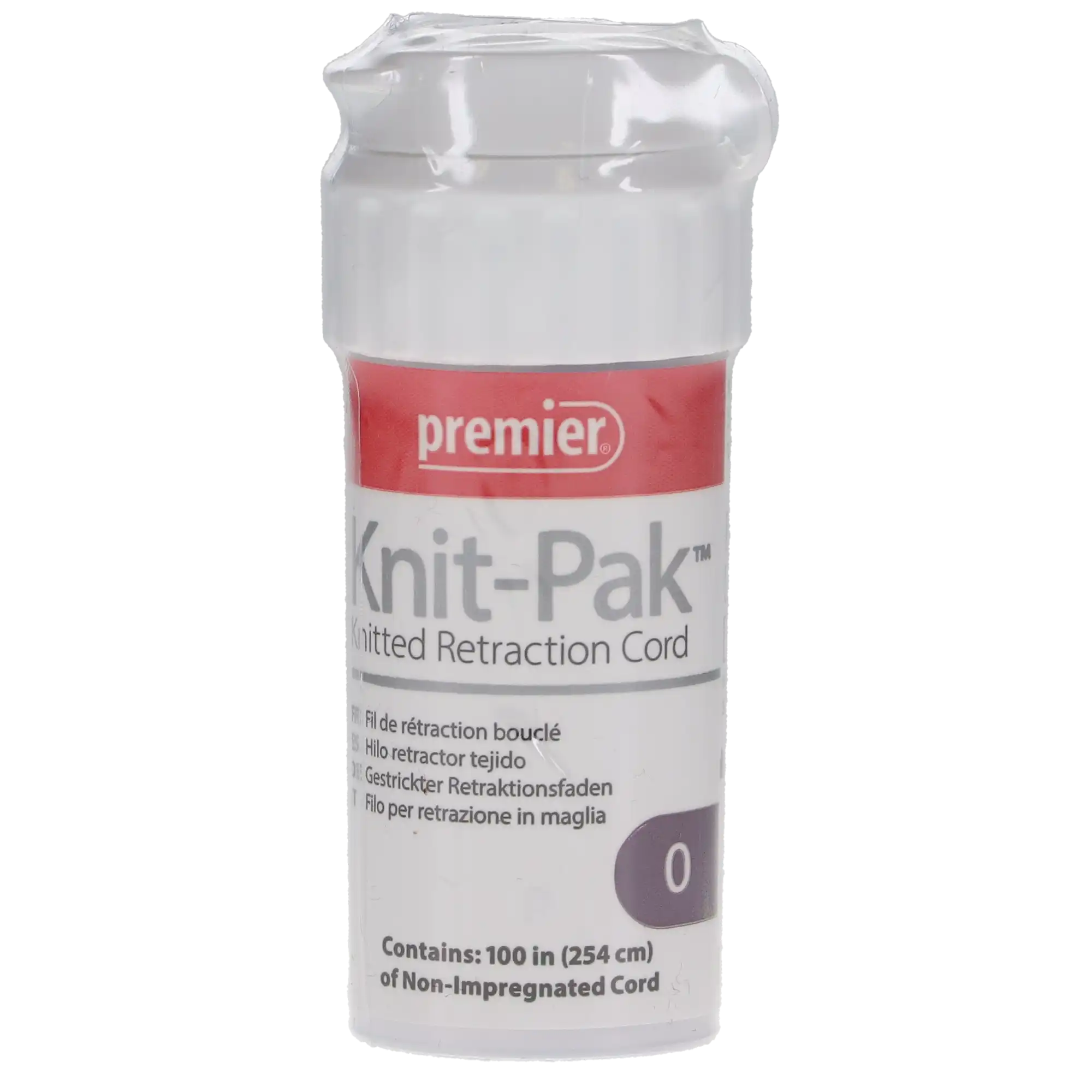 Premier Dental Knit-Pak Knitted Retraction Cord, Plain, Size #0, 100", Purple, 1/Pk, 9007553 thumbnail 6
