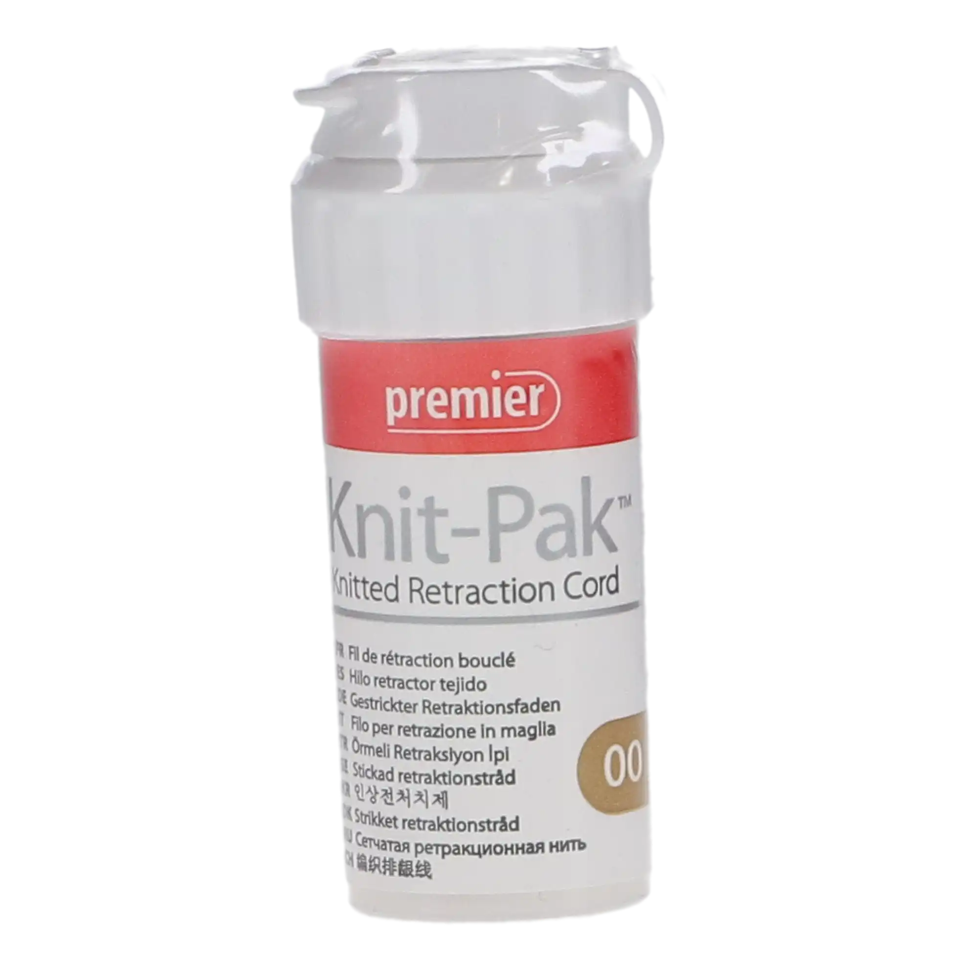 Premier Dental Knit-Pak Knitted Retraction Cord, Plain, Size #00, 100", Brown, 1/Pk, 9007552 thumbnail 6