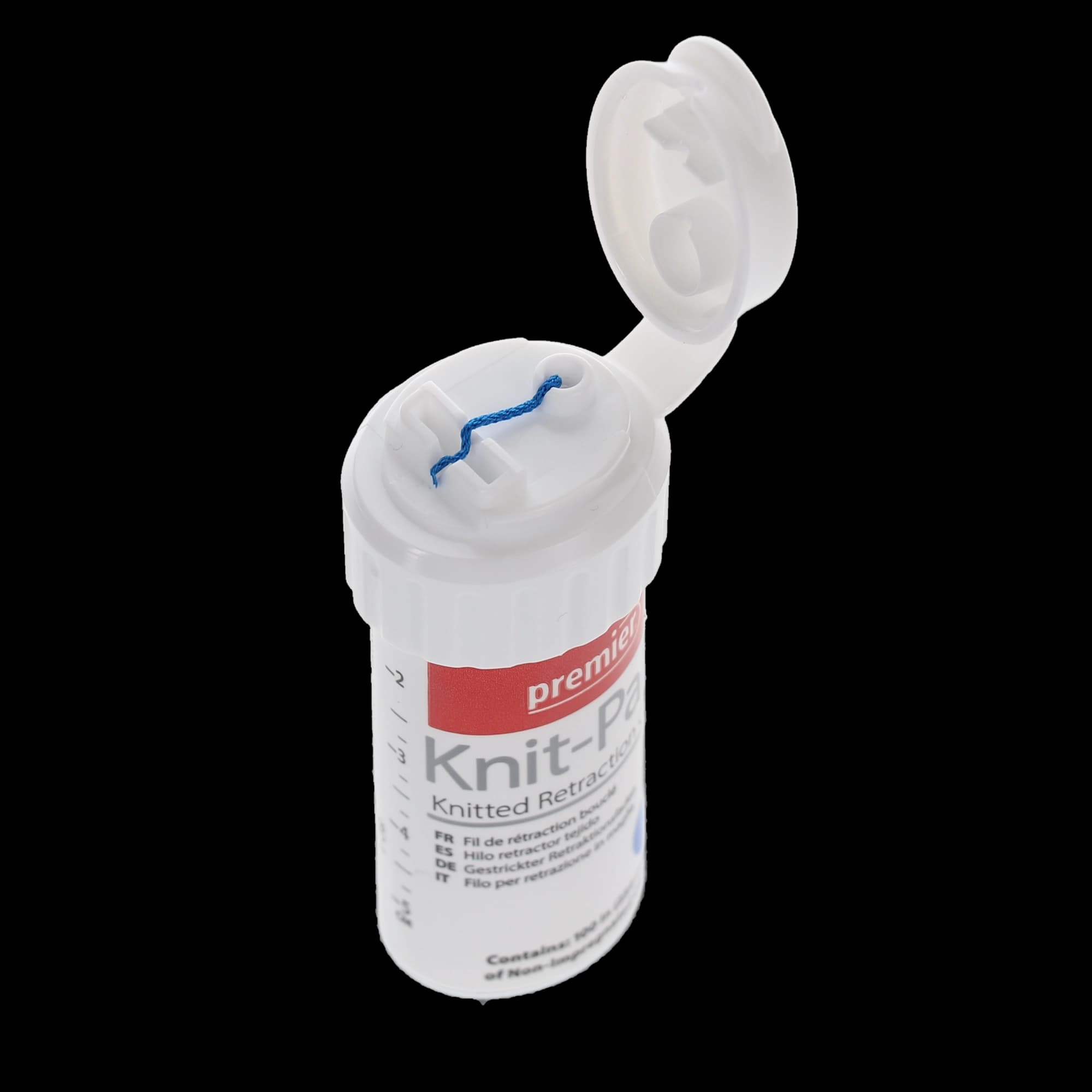 Premier Dental Knit-Pak Knitted Retraction Cord, Plain, Size #1, Blue, 100" (254 cm), 1/Pk, 9007554 thumbnail 5