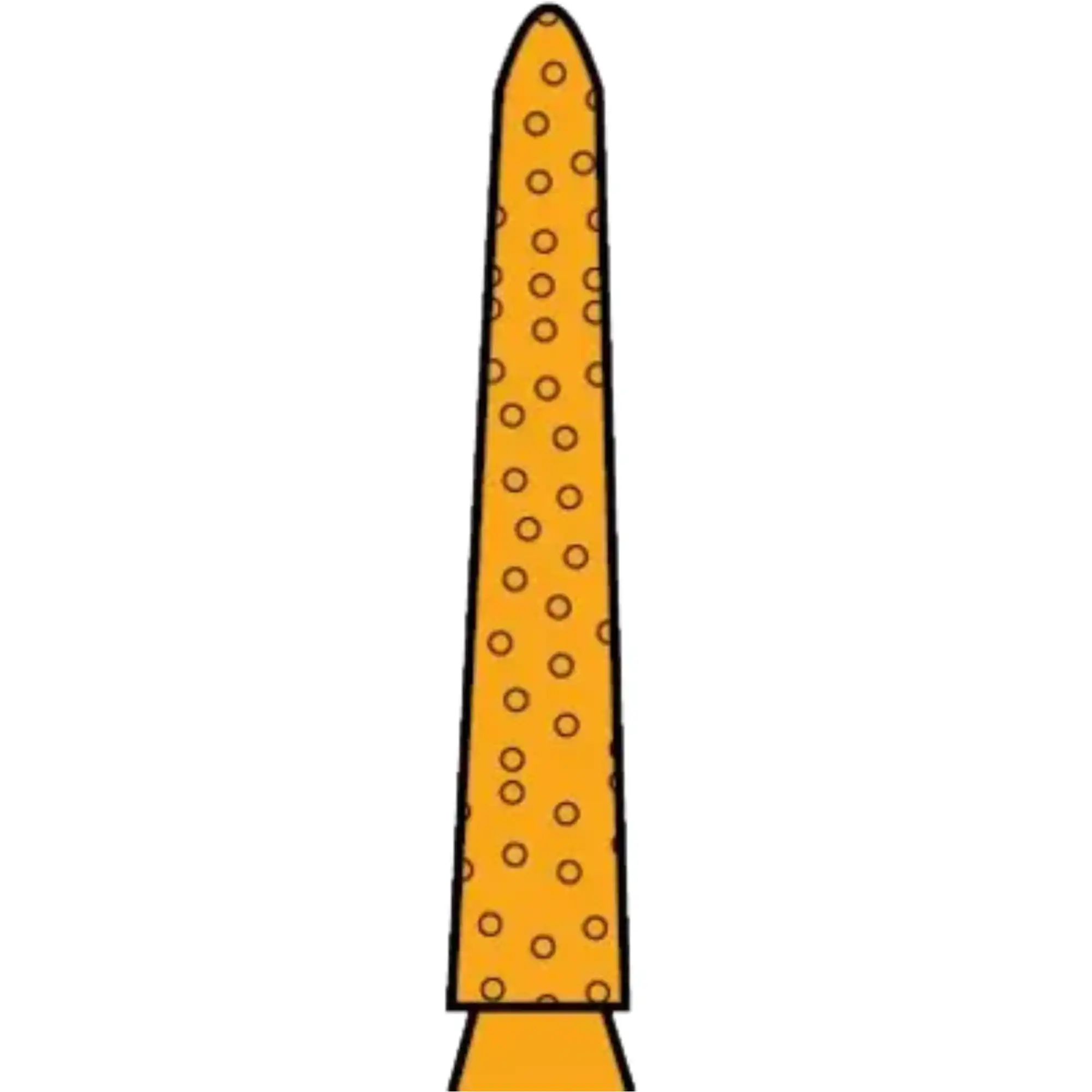 Two Striper Gold-Plated Curettage (GCP™) Diamond Bur, FG, 252.SB, Medium, Cone Beveled End, 1.4 mm Major/0.4 mm Minor Diameter, 8.0 mm Length, Blue Ring, 5/Pk, 2015605 thumbnail 2