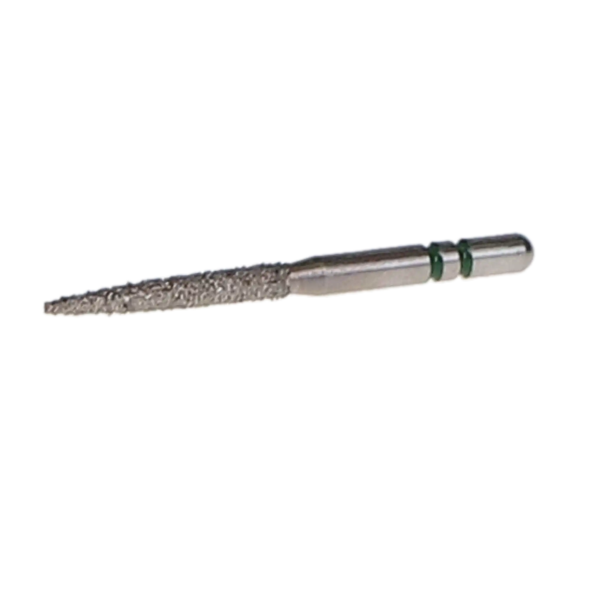 Premier Two Striper Diamond Bur, FG, Flame, Coarse, #260.10C, 1.4 mm Major/0.5 mm Minor Diameter, 10 mm Length, Green Ring, 5/Pk, 2015125 thumbnail 2
