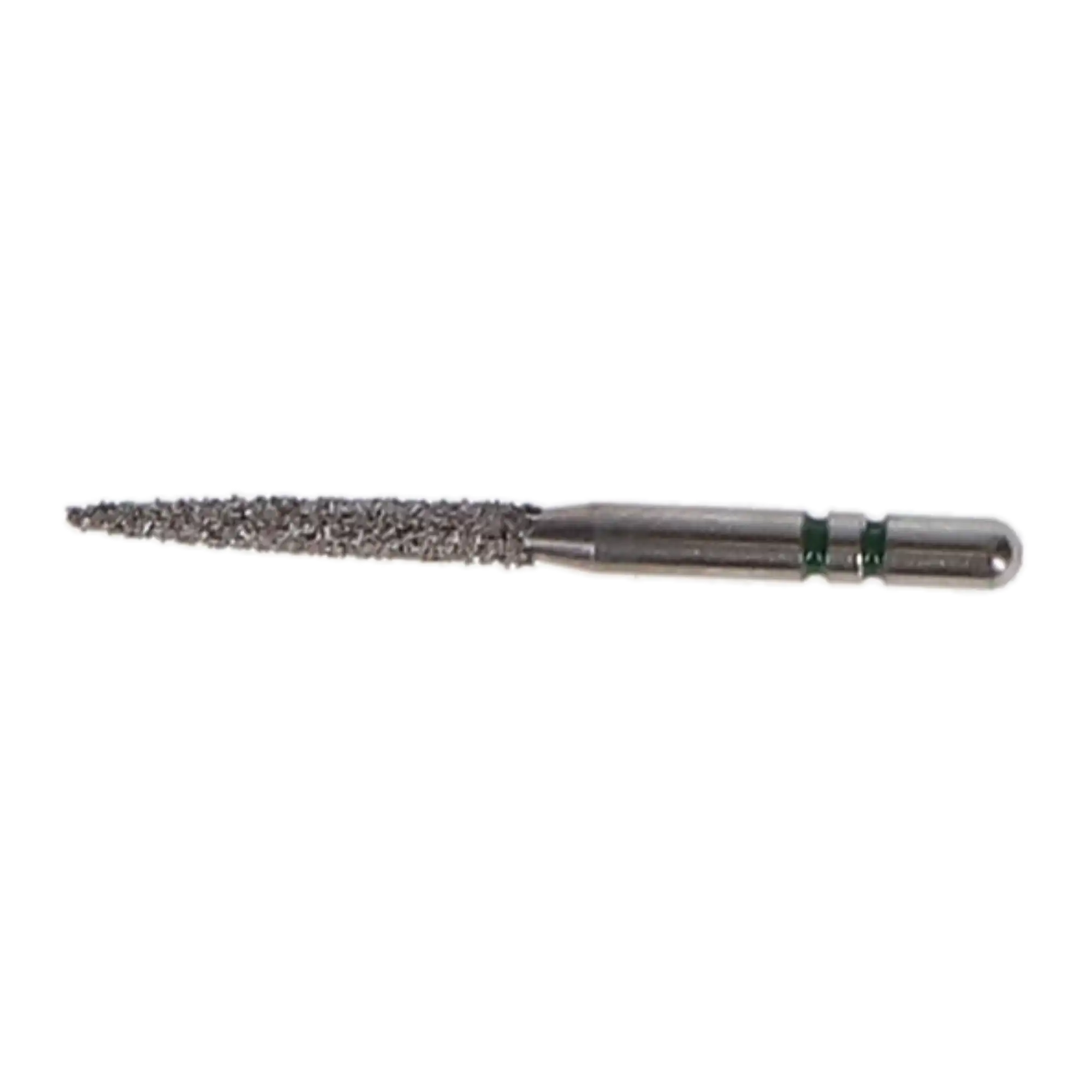 Premier Two Striper Diamond Bur, FG, Flame, Coarse, #260.10C, 1.4 mm Major/0.5 mm Minor Diameter, 10 mm Length, Green Ring, 5/Pk, 2015125 thumbnail 6