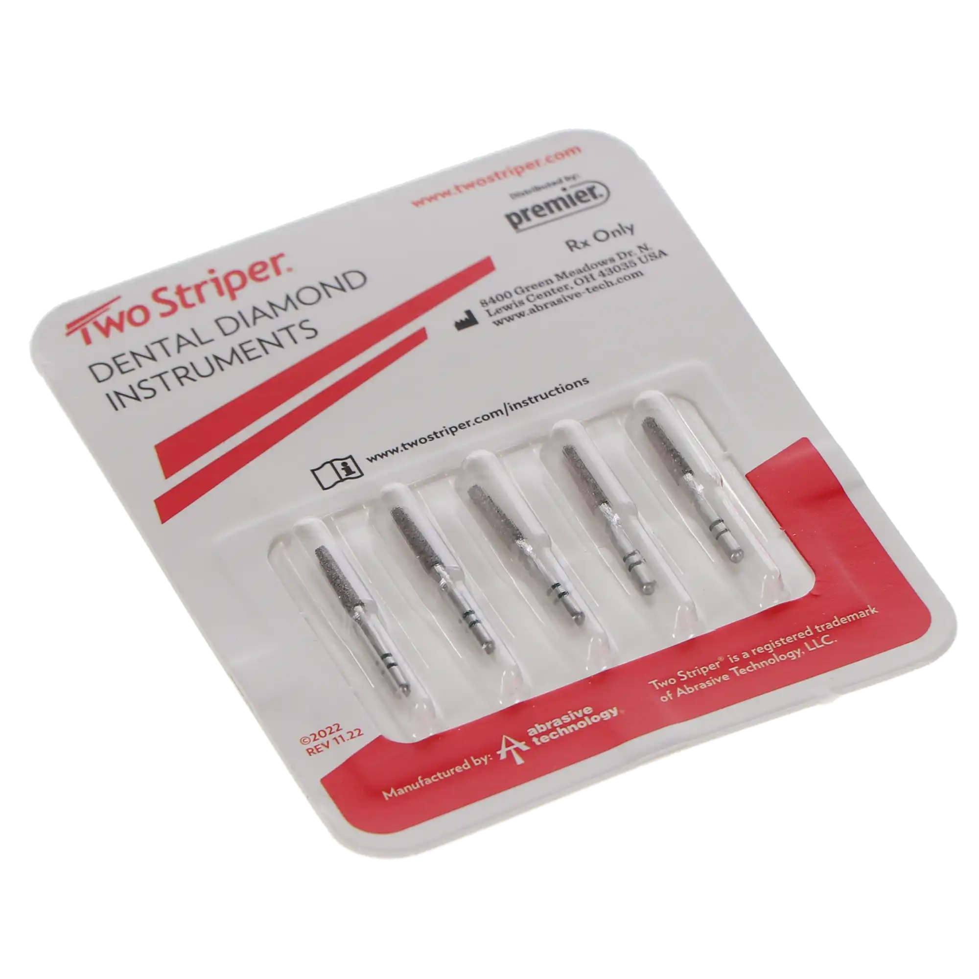 Two Striper Diamond Bur FG, KR Taper Flat End, Coarse, Green, 703.8CKR, 5/Pk, 2015352 thumbnail 5