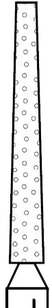 Two Striper Diamond Burs, FG, Flat-End Taper, 721.10, Coarse, Green, 1.3 mm Major/0.8 mm Minor Diameter, 10 mm Length, 5/Pk, 2015356 thumbnail 2