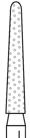 Two Striper Diamond Bur, FG, Round-End Taper, 770.7, Coarse, Green, 1.8 mm Major/1.2 mm Minor Diameter, 7.0 mm Length, 5/Pk, 2015458 thumbnail 2