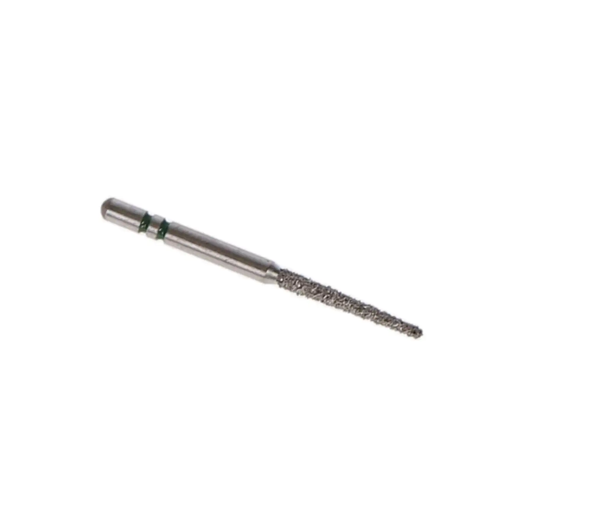 Two Striper Diamond Bur, FG, Round-End Taper, 781.10, Coarse, Green, 1.3 mm Major / 0.8 mm Minor Diameter, 10 mm Length, 5/Pk, 2015466 thumbnail 3