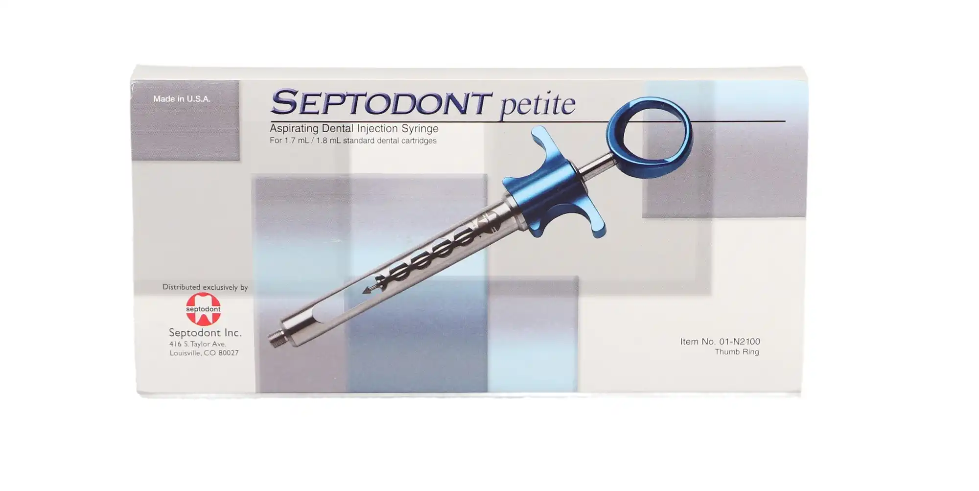 Septodont Petite Aspirating Syringe, Blue, 1/Pk, 01-N2100 thumbnail 9