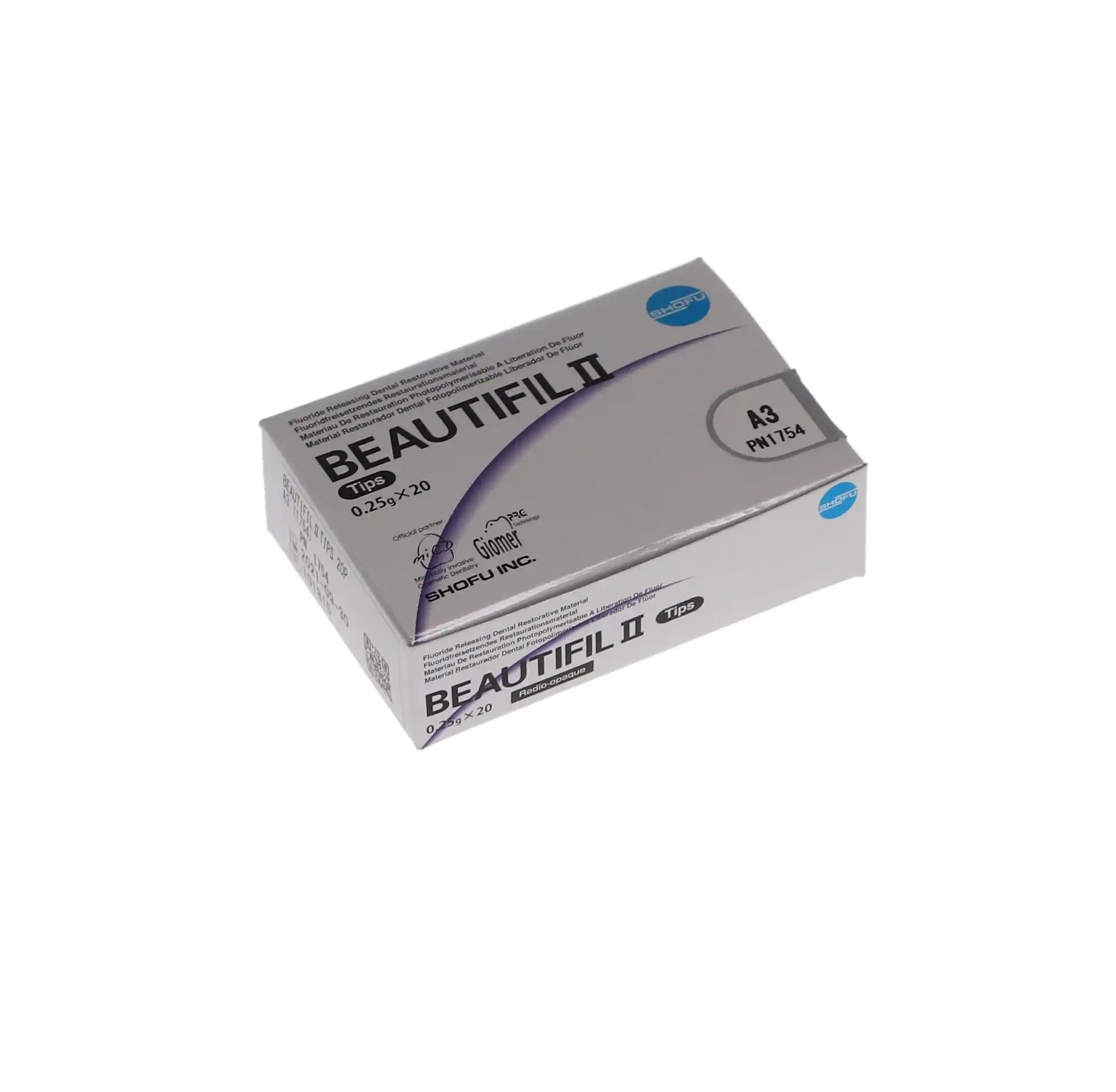 Beautifil II Light-Cure Universal Nano-Hybrid Giomer Composite, Compule Tips Refill, 0.25 g, Shade A3, 20/Pk, 1754 thumbnail 6