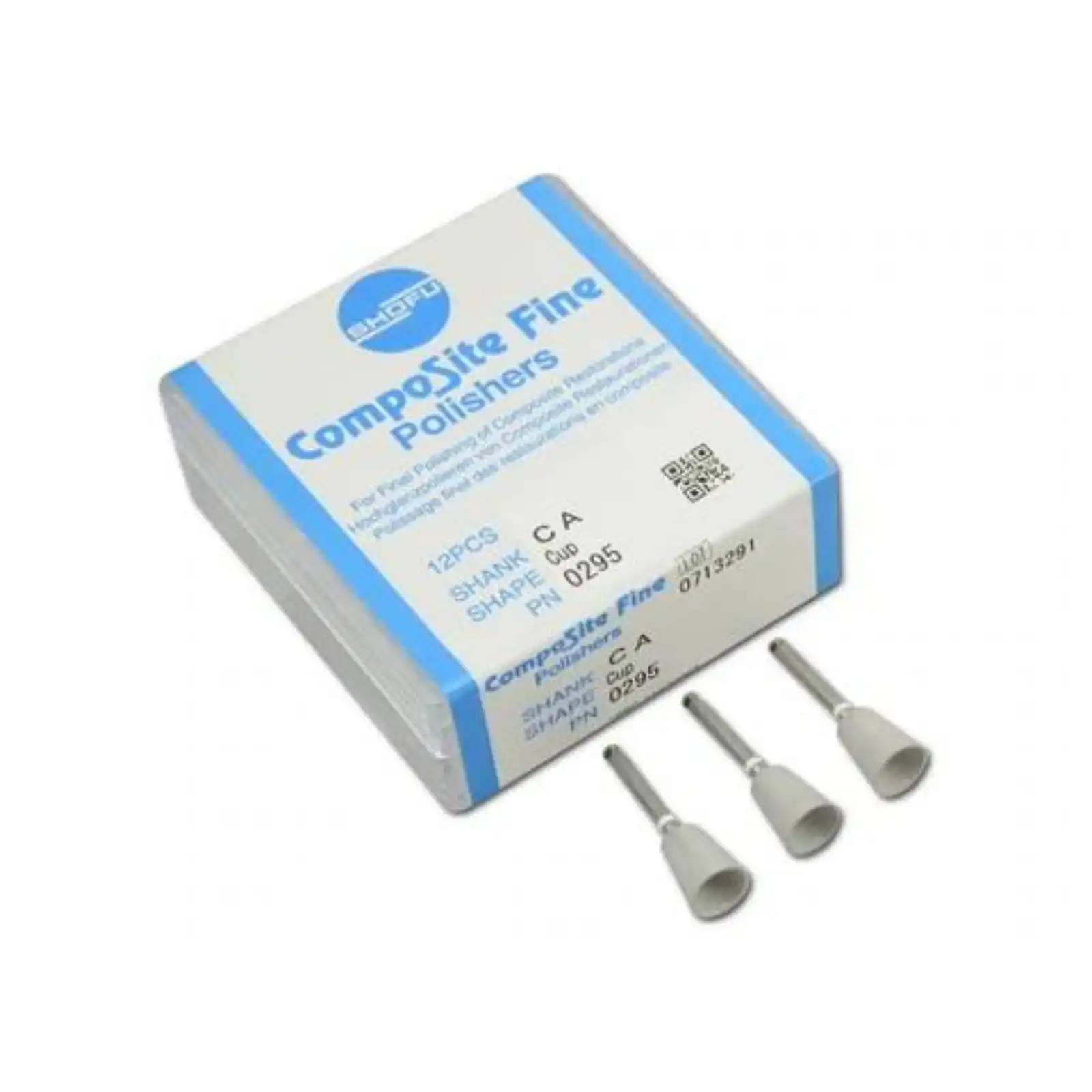 Shofu CompoSite Fine Polisher, RA, Cup, #080, White Band, 12/Pk, 0295 thumbnail 4