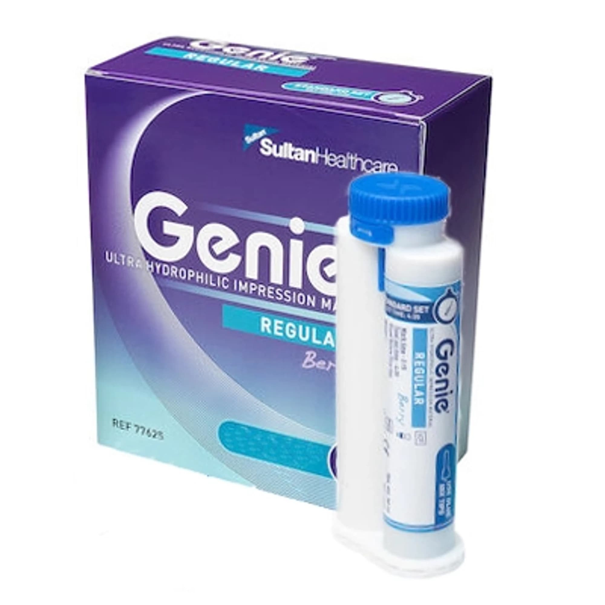 Sultan Genie VPS Regular Body Rapid Set Impression Material, Berry Flavor, Blue, 60 x 50mL Cartridges, Bulk Pack, #77700 - Genie VPS Bulk Pk Rapid Set Regular Body 60/Bx - Image 1