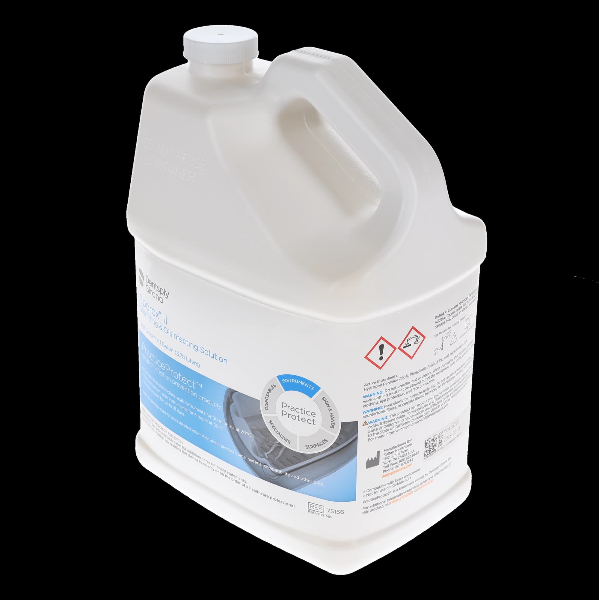 Sporox II Sterilizing & Disinfecting Solution, 7.5% Hydrogen Peroxide, 1 Gallon, #75156 thumbnail 2