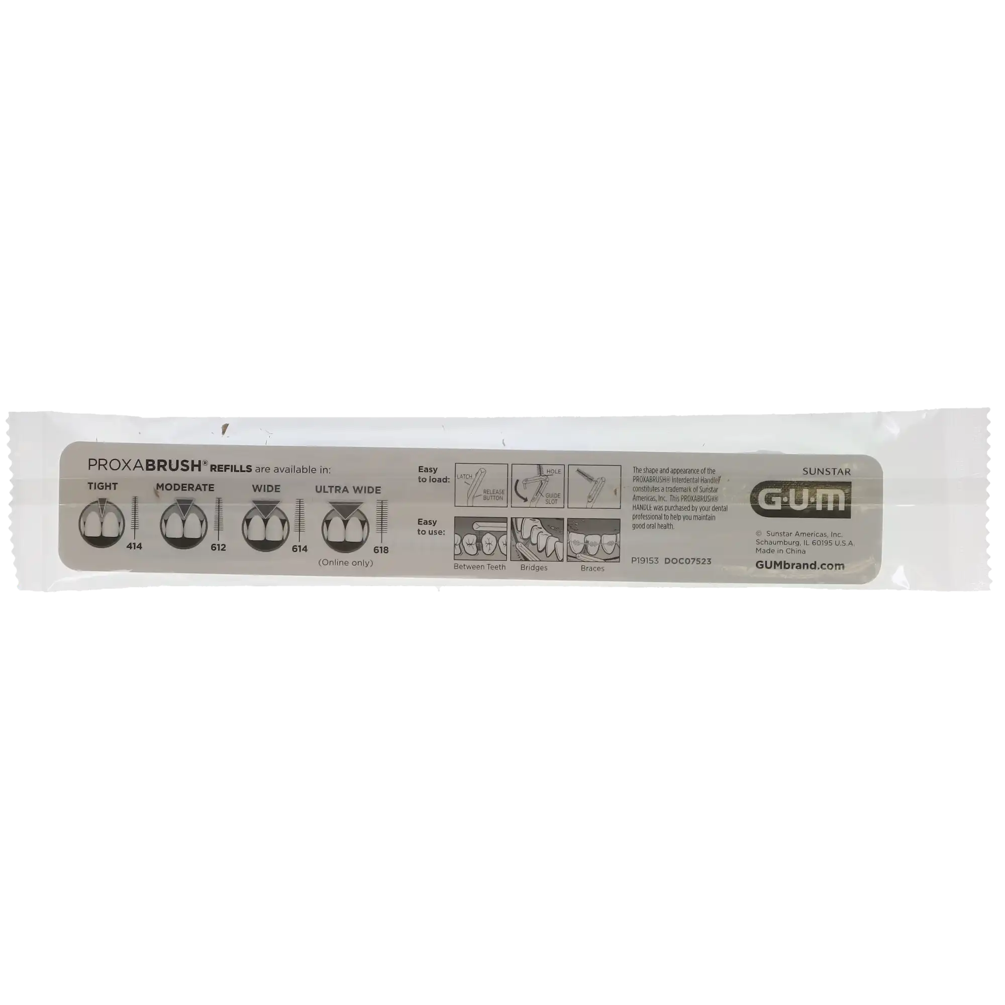 GUM Proxabrush Interdental Brush Handle, Single-Ended, Plastic, 12/Pkg, 611PF thumbnail 6
