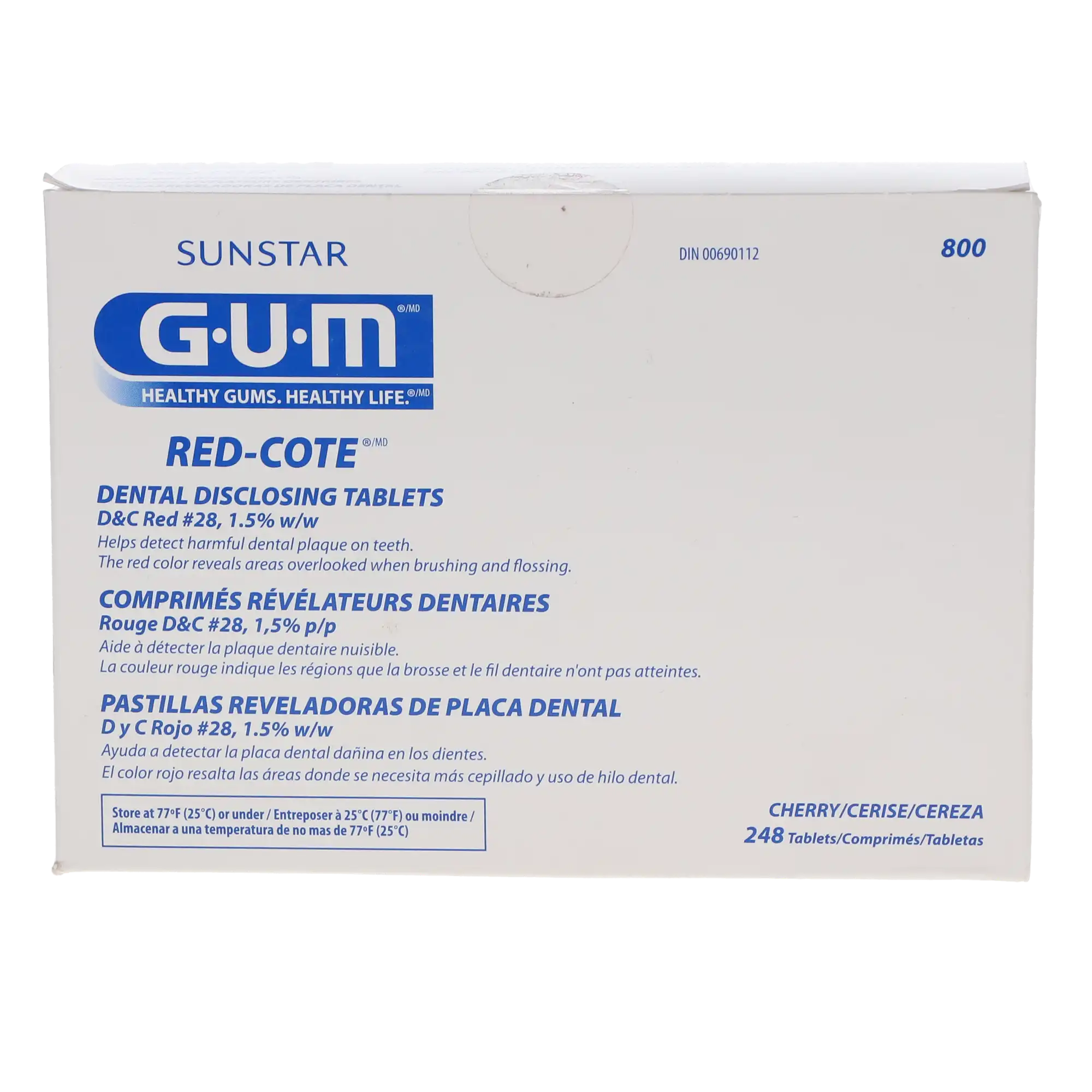 Gum Red-Cote Disclosing Tablets, Cello Pack, 250/Pk, 800CQA thumbnail 4