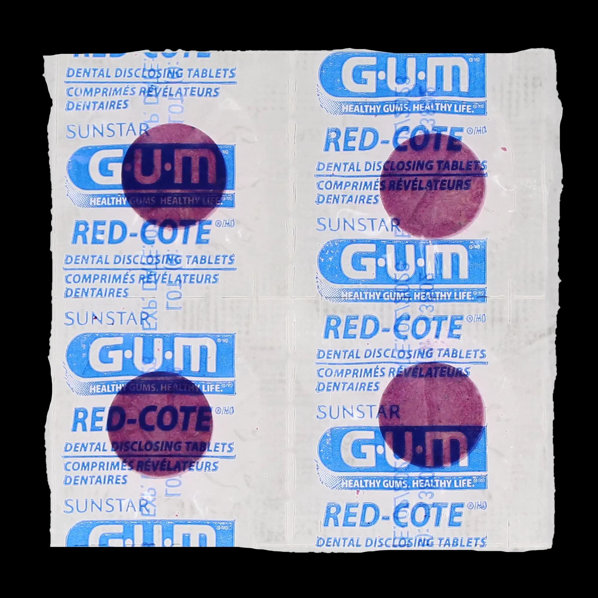 Gum Red-Cote Disclosing Tablets, Cello Pack, 250/Pk, 800CQA thumbnail 5