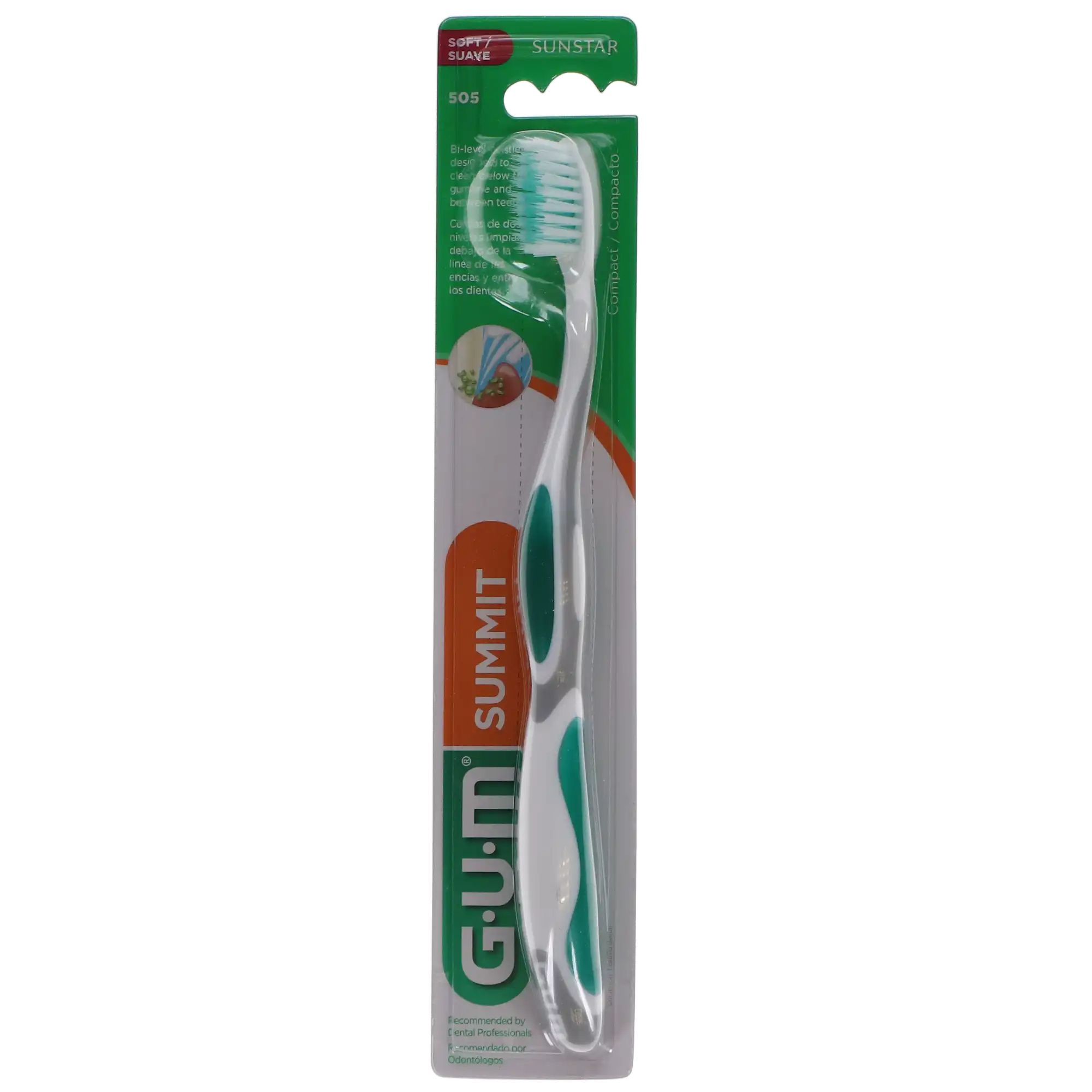 GUM Summit+ Toothbrush, Soft, Compact Head, Adult, 12/Pkg, 505P thumbnail 9