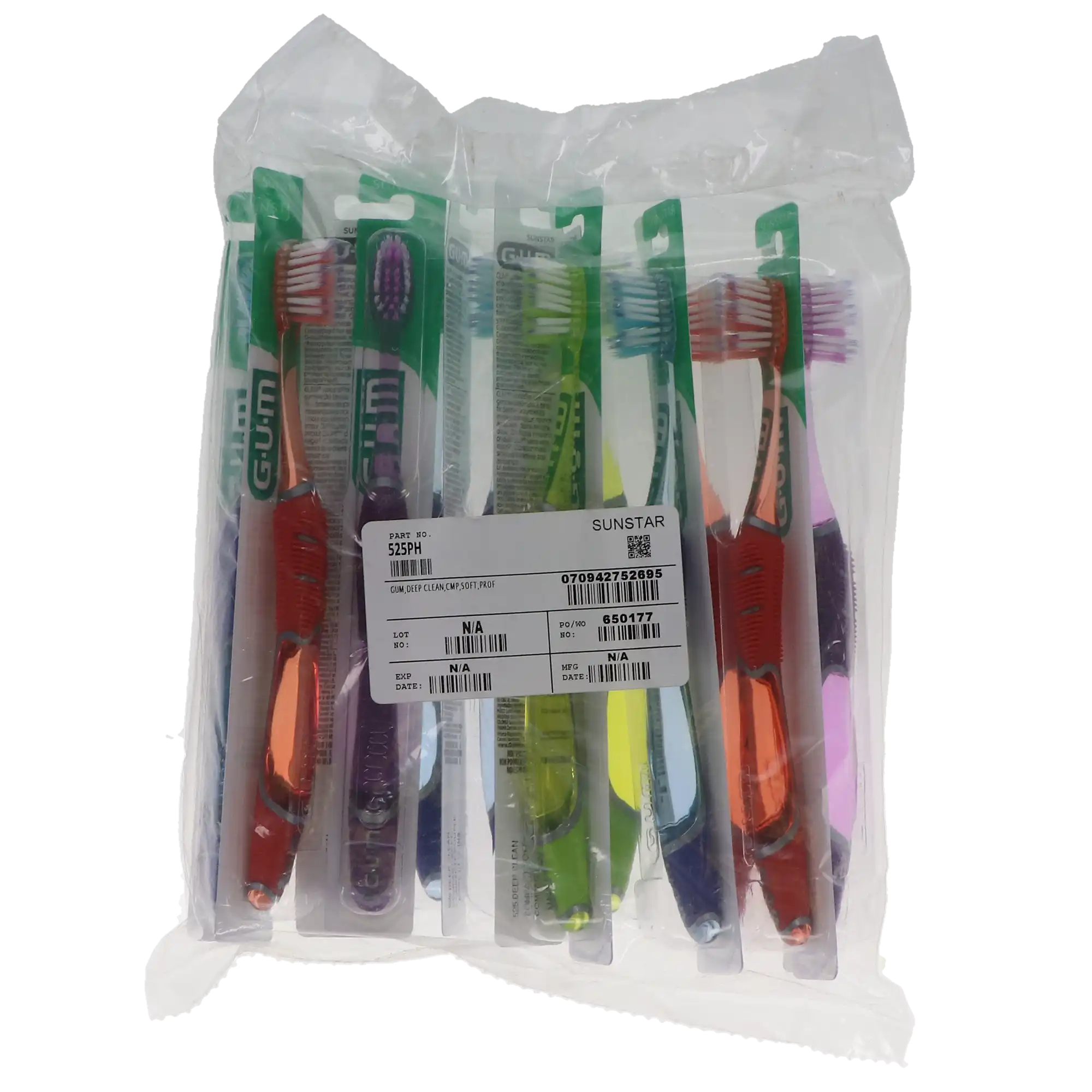 GUM Technique Deep Clean Toothbrush, Soft, Compact Head, Assorted Colors, 12/Box, 525TPA1 thumbnail 10