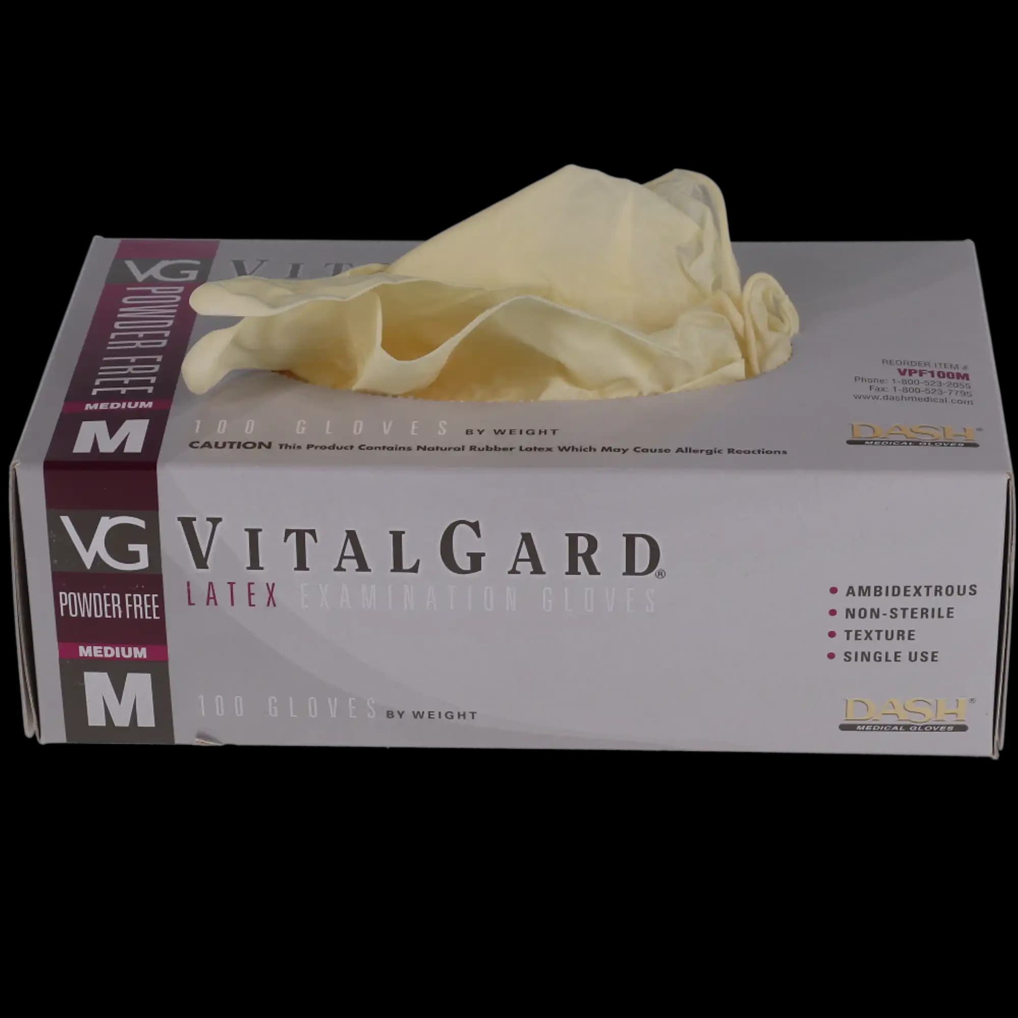 Aurelia Vibrant Chlorinated Examination Latex Gloves, Powder-Free, Micro-Textured, Large, Beige, 100/Box, 98228 - Aurelia Vibrant Chlorinated Examination Latex Gloves, Micro-Textured, Powder-Free, Large, 100/Box, 98228 - Image 1
